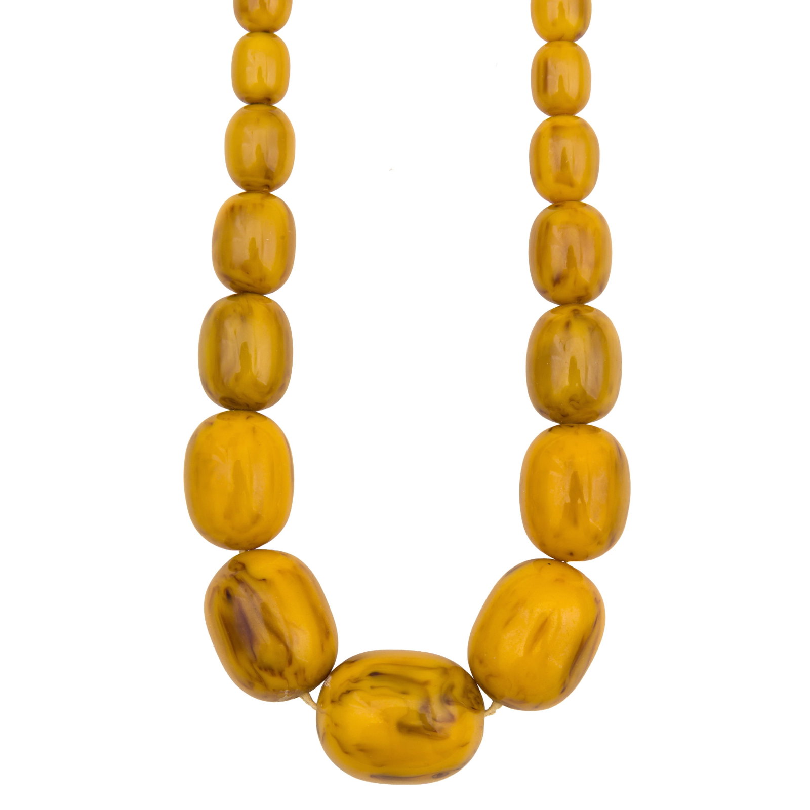 A collection of bakelite and amber jewellery White metal - 3