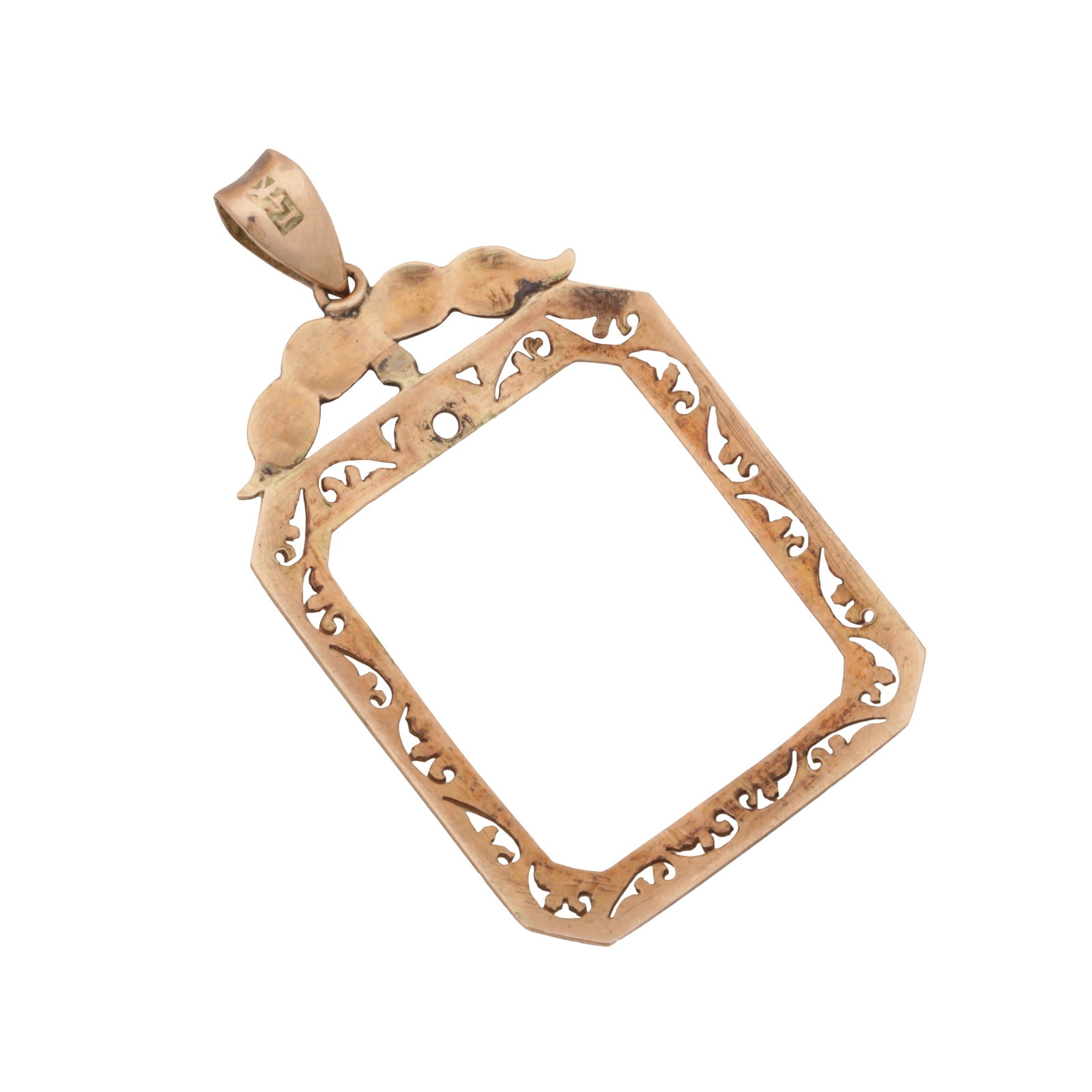 A frame pendant Yellow metal - 2