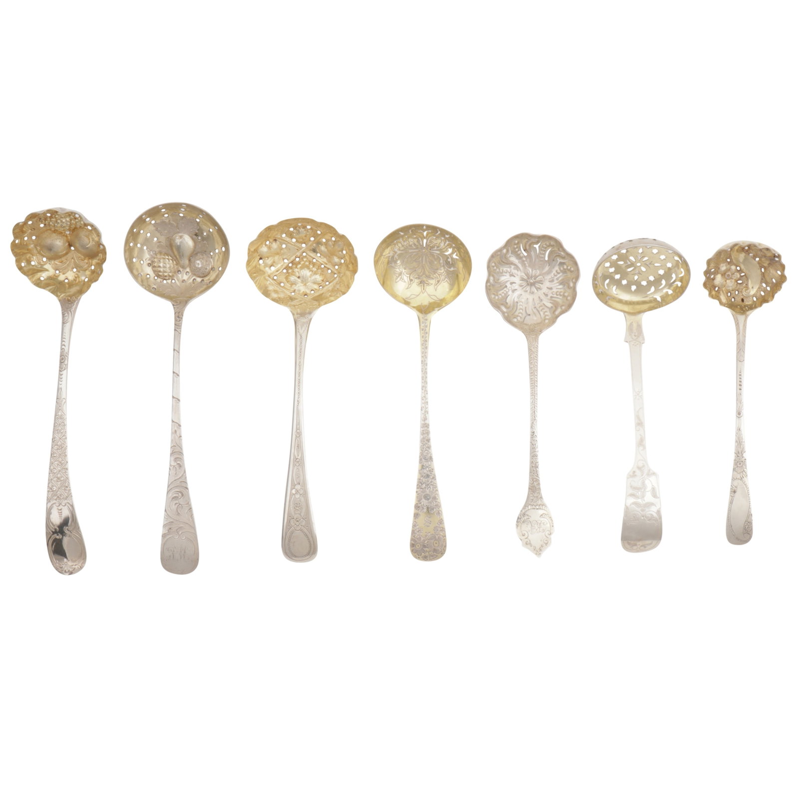A mixed group of George III to Victorian sterling silver ladles (1 of 1)