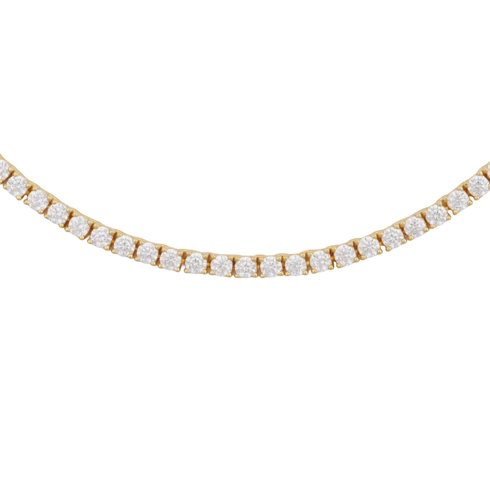 A tennis necklace Yellow metal - 2