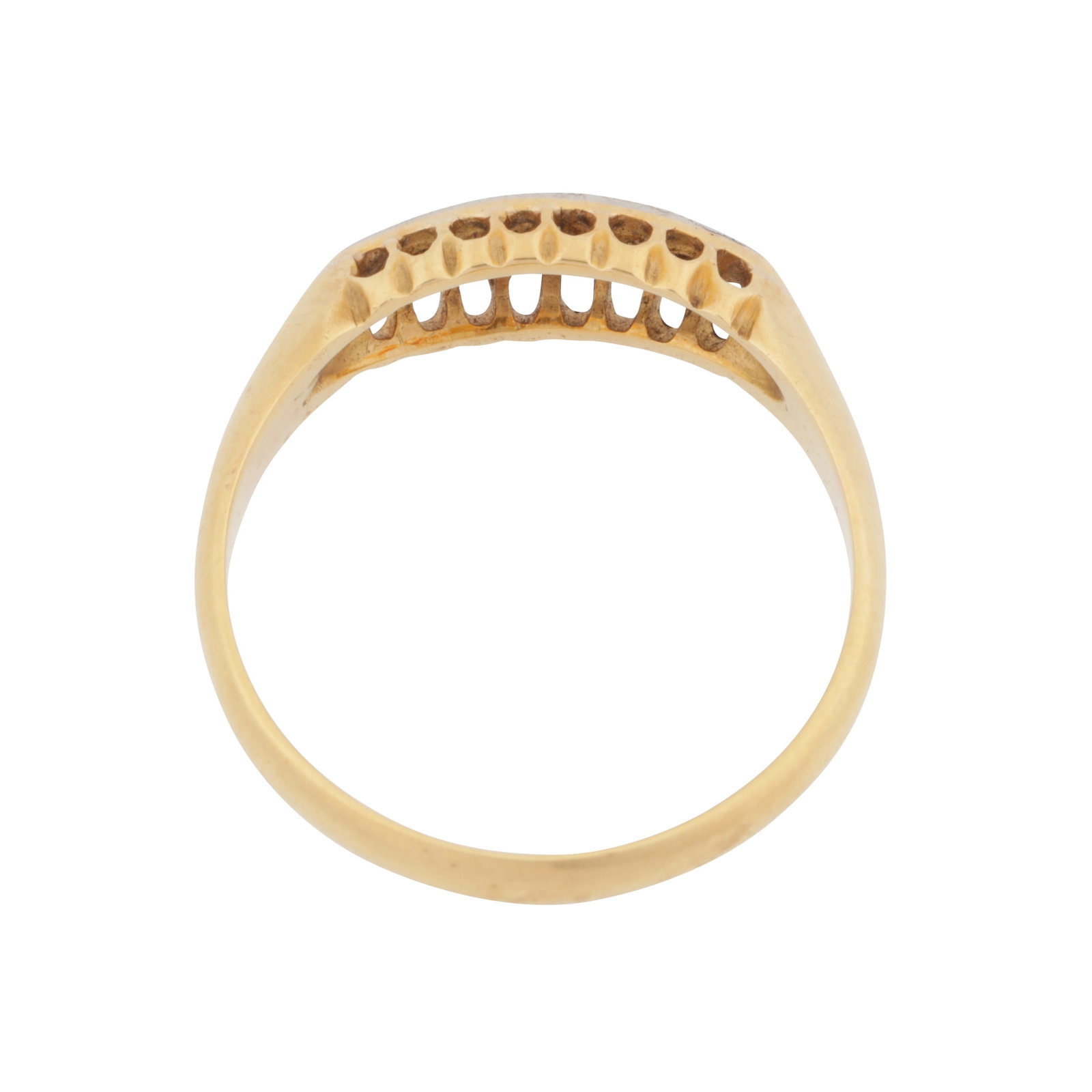 A diamond five stone ring Yellow metal - 3