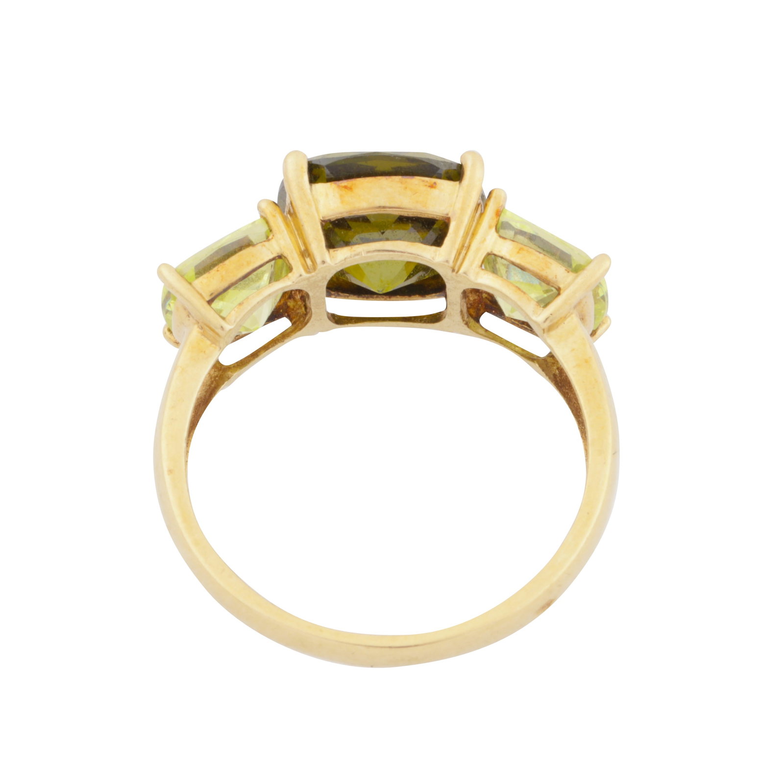 Blush Ι A three-stone gem set ring Yellow metal - 3