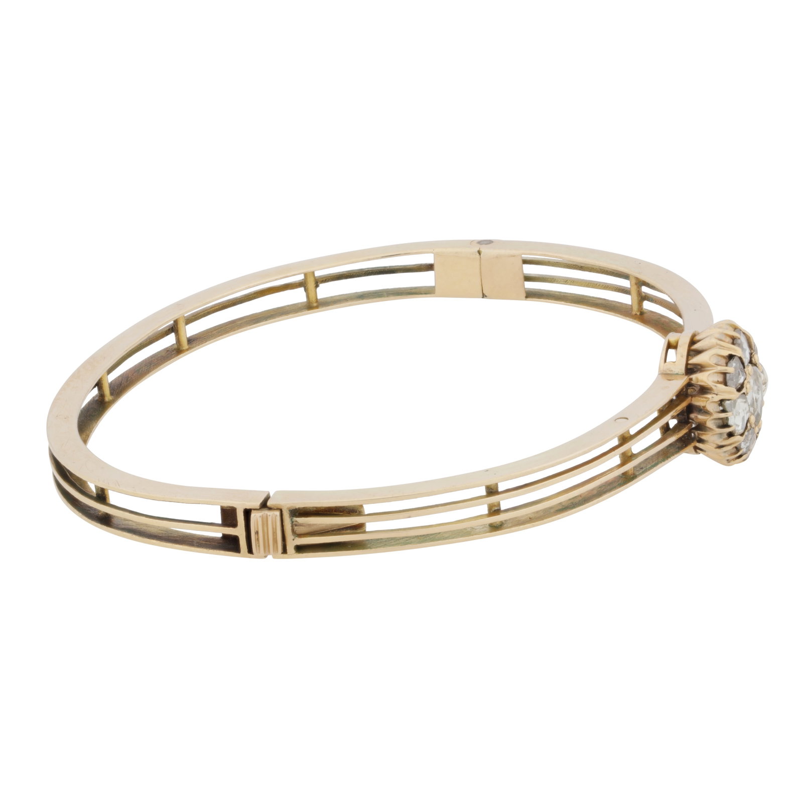 A diamond bangle Yellow metal - 2