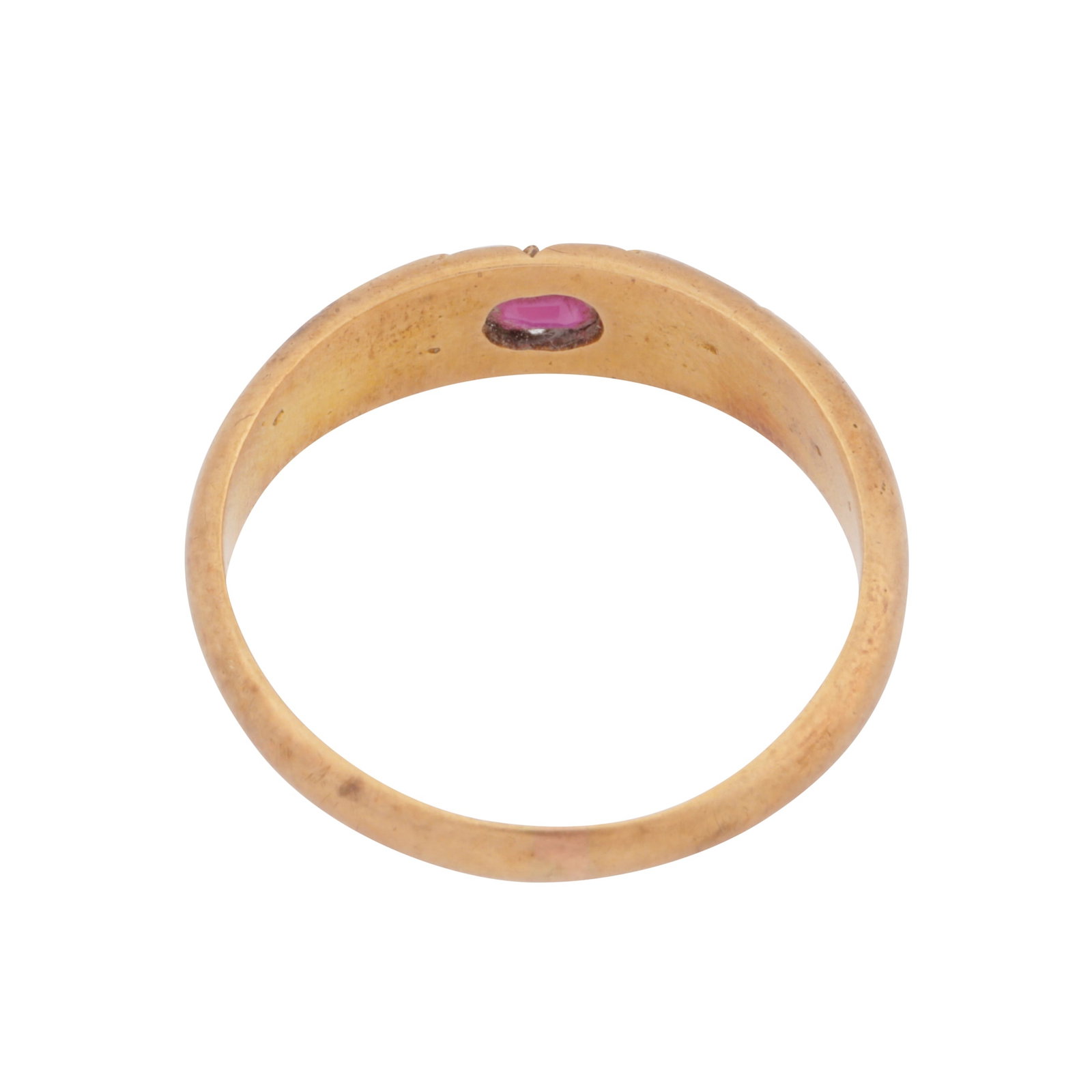 A ruby and seed pearl ring Yellow metal - 3