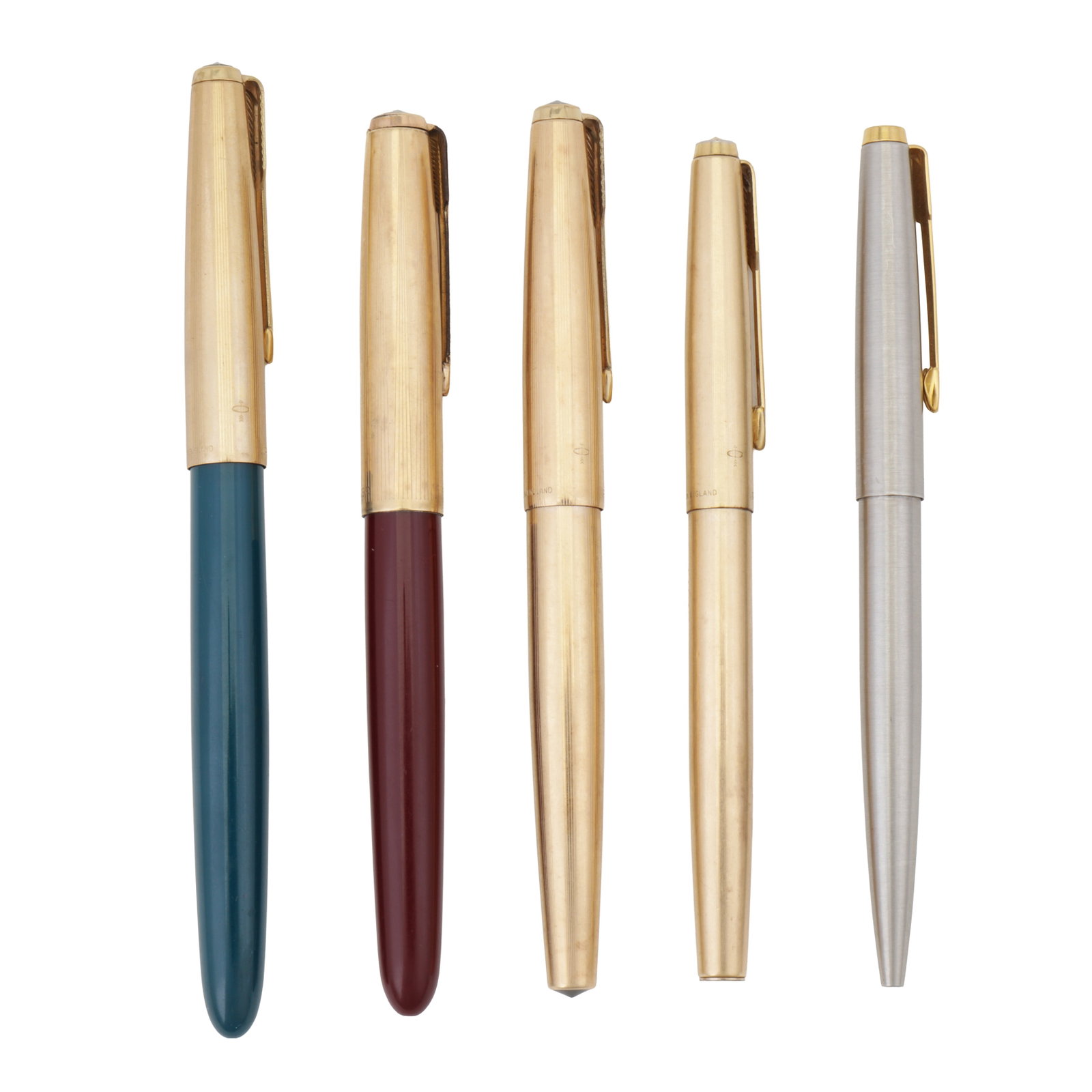 A collection of five Parker pens - 2