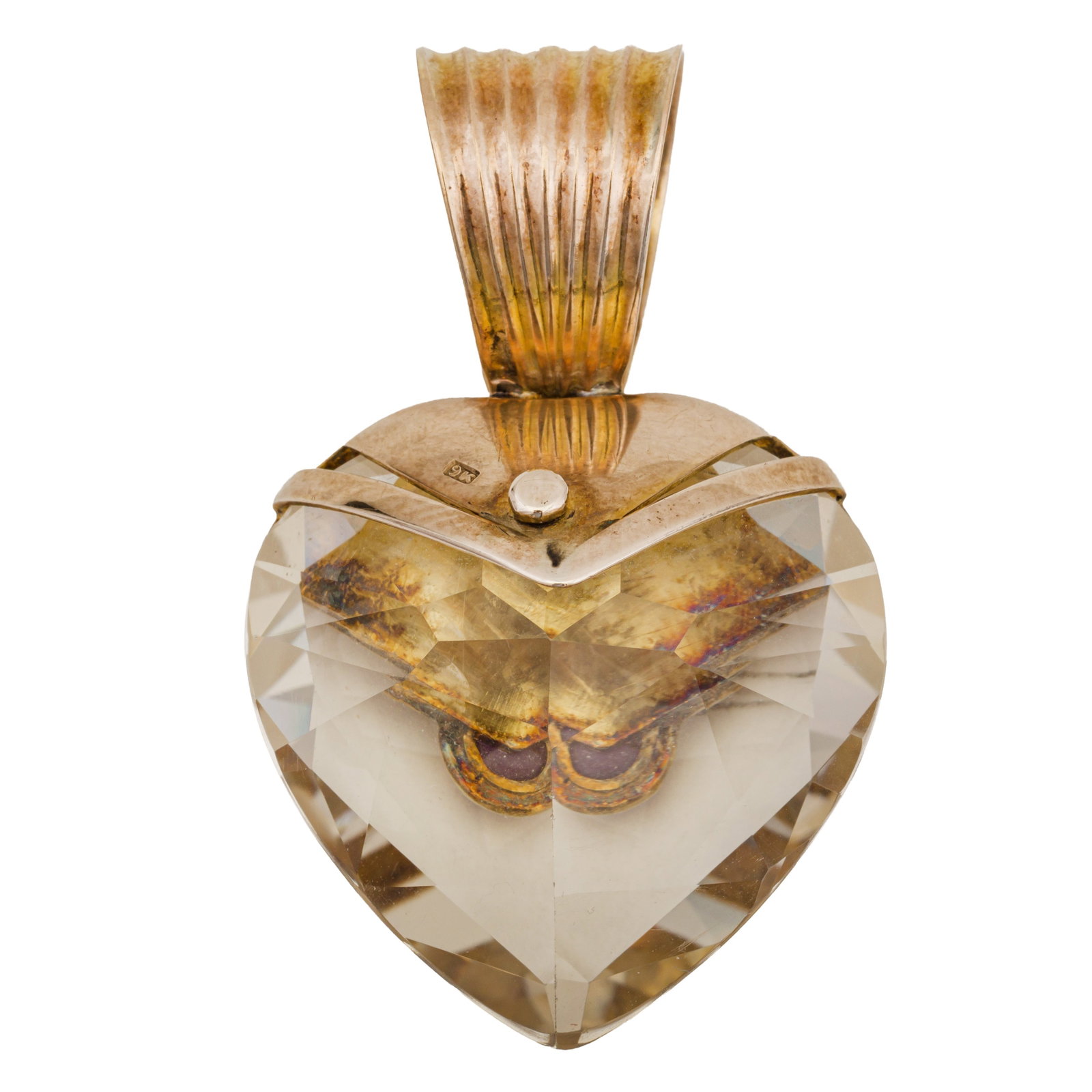 A gem-set pendant Yellow metal - 2