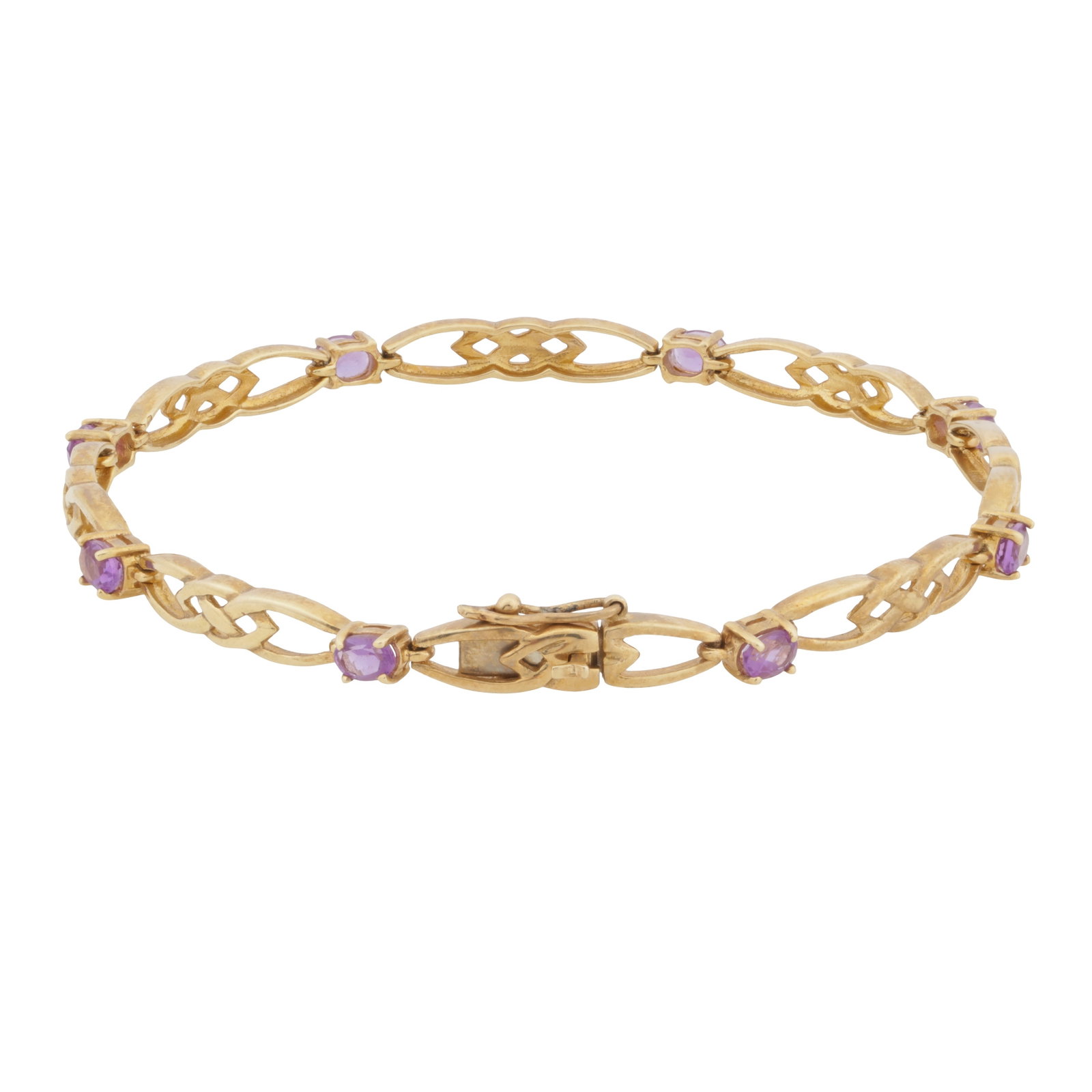 An amethyst bracelet Yellow metal - 2