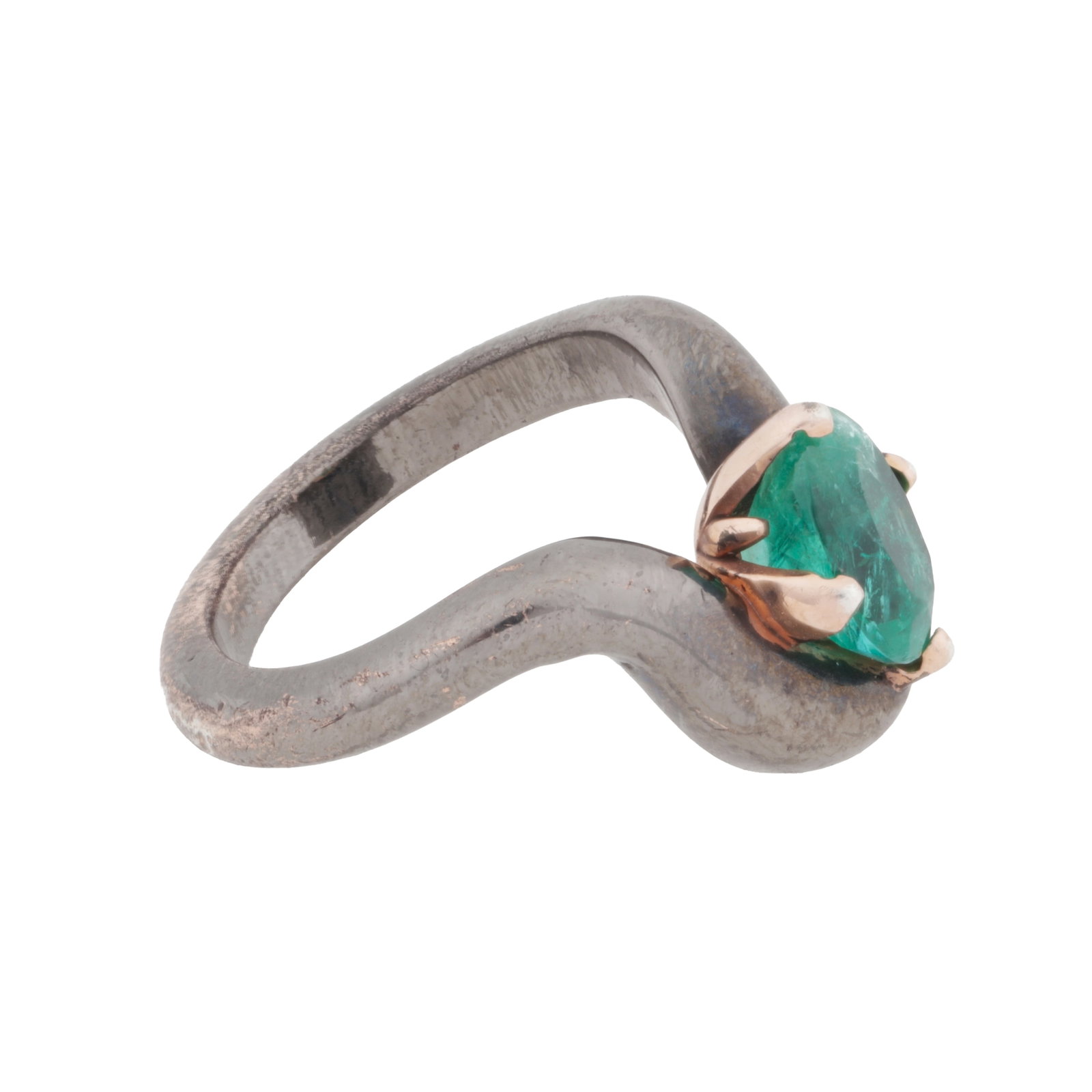 An emerald ring White and yellow metal - 2