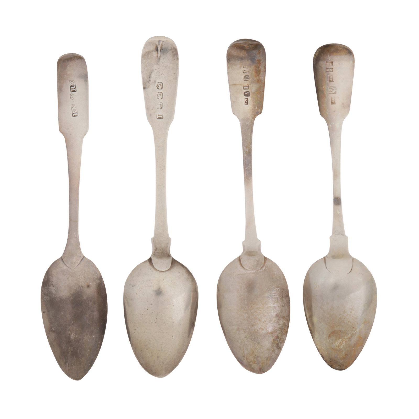 Four George III – George IV Scottish provincial silver teaspoons - 2