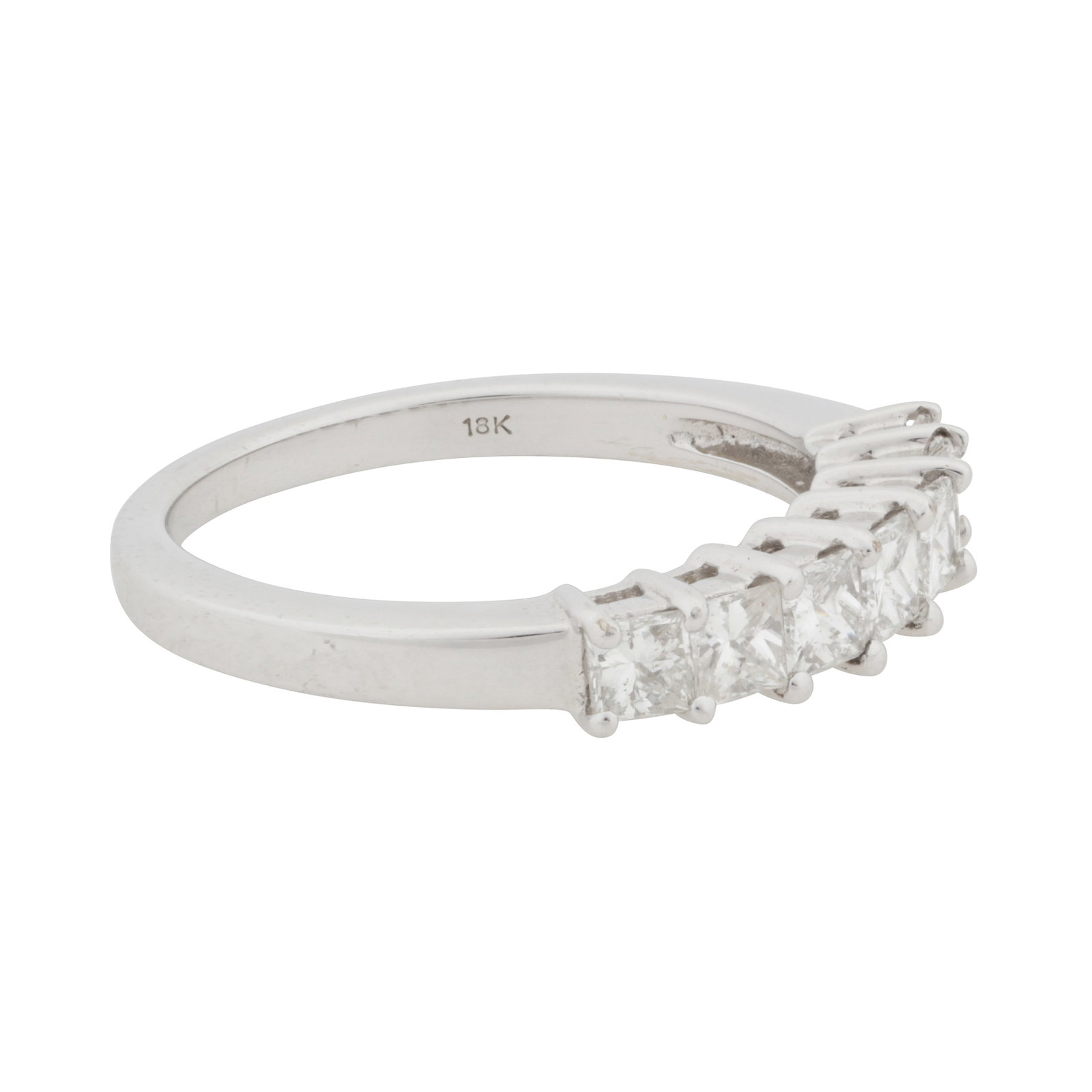 A seven-stone diamond ring 18kt white gold - 2