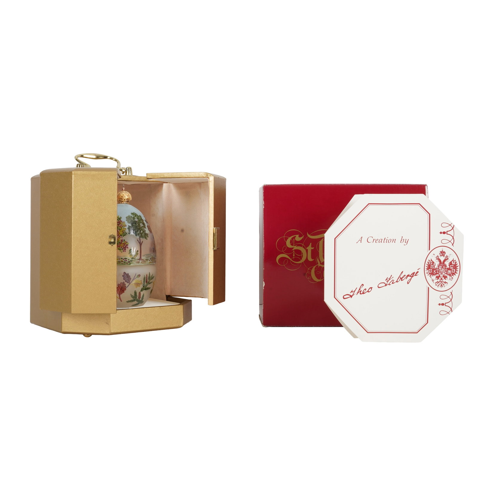 Birmingham 1992 by Theo Fabergé An Elizabeth II parcel gilt sterling silver fitted painted glas - 3
