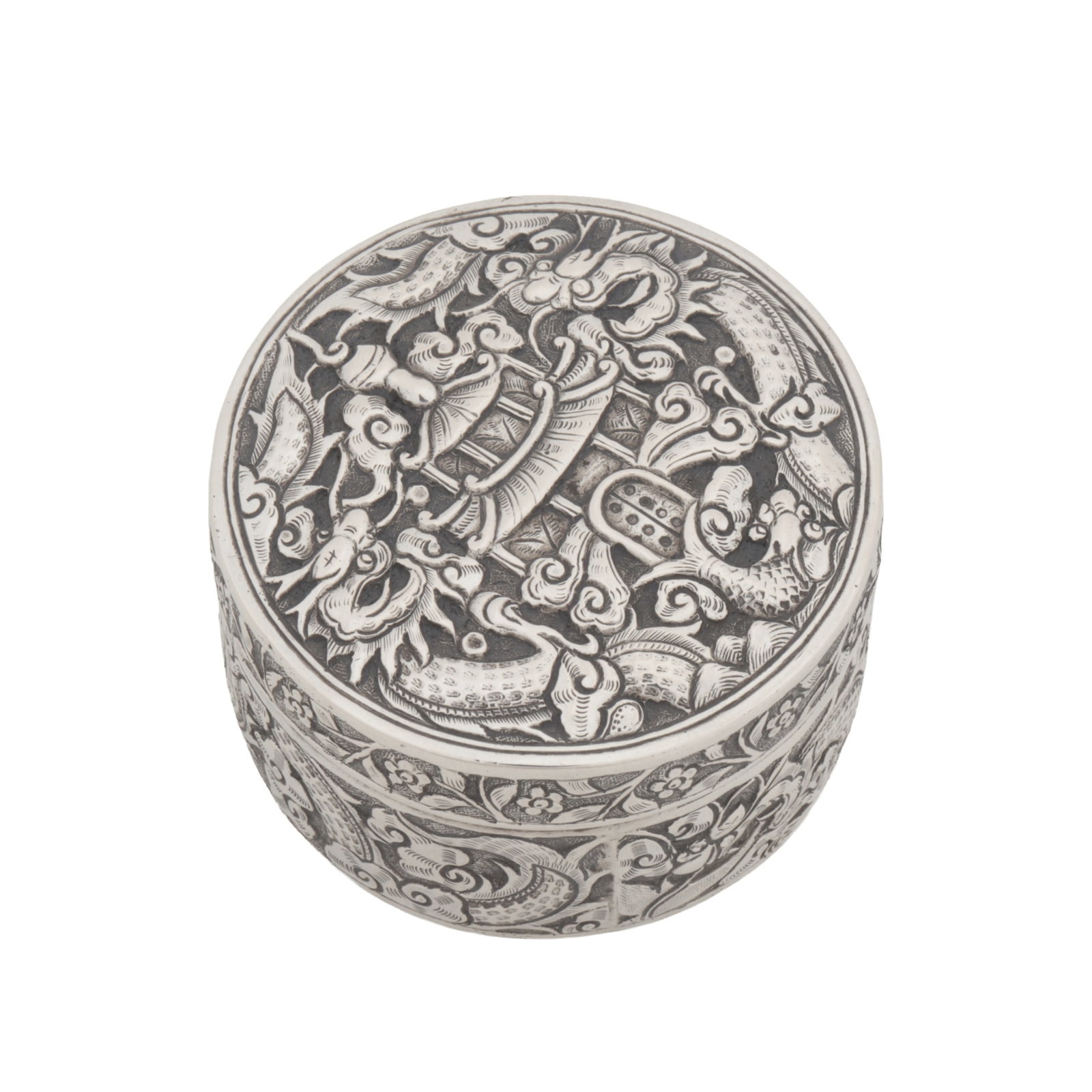 Siamese (Thai) probably Bangkok circa 1890 A late 19th century unmarked silver box - 3