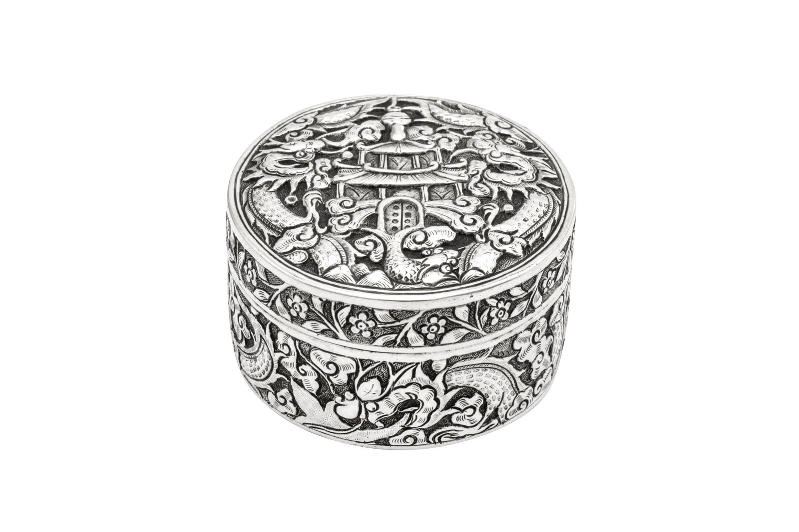 Siamese (Thai) probably Bangkok circa 1890 A late 19th century unmarked silver box - 4