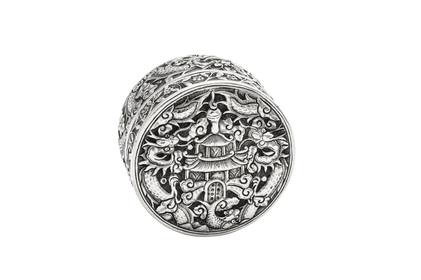 Siamese (Thai) probably Bangkok circa 1890 A late 19th century unmarked silver box - 5