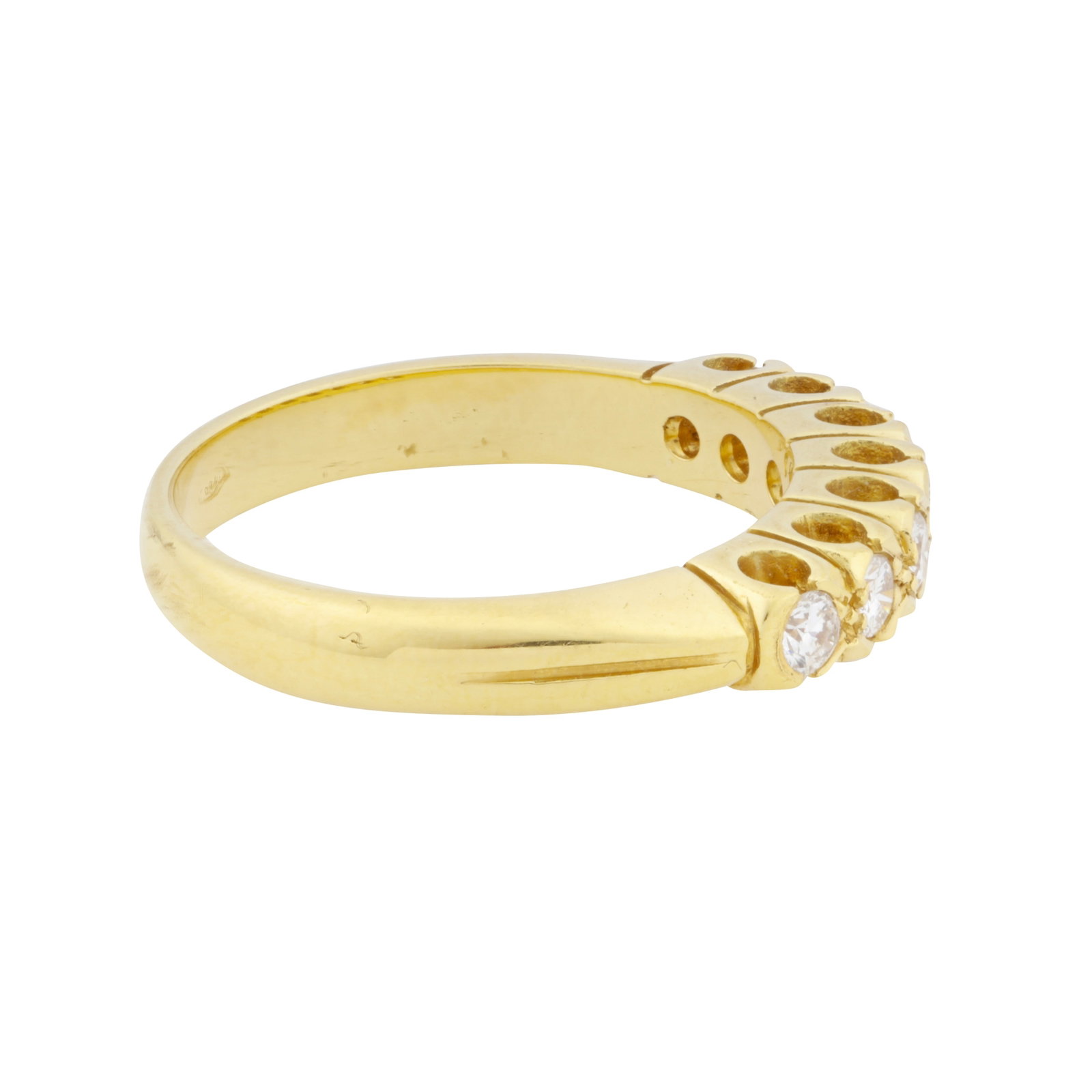 A diamond seven stone ring 18 carat yellow gold - 2