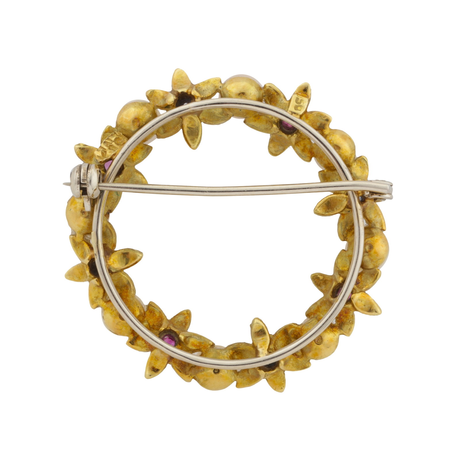 A multi-gem and enamel brooch Yellow metal - 2