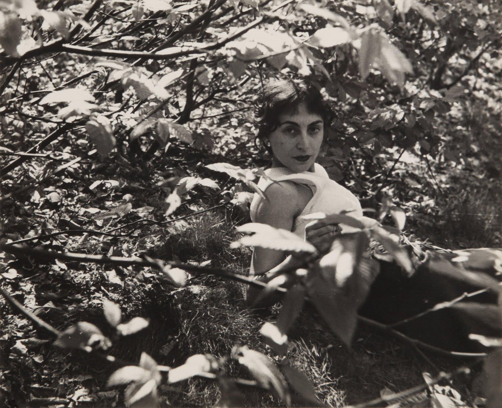Edouard Boubat (1923-1999) Portrait of Sophie, 1952: Vintage silver gelatin print, image/sheet size 18 x 22cm, captioned, dated, and annotated by the photographer in pencil verso, with Boubat's credit stamp verso. Provenance: From the collection of Fren