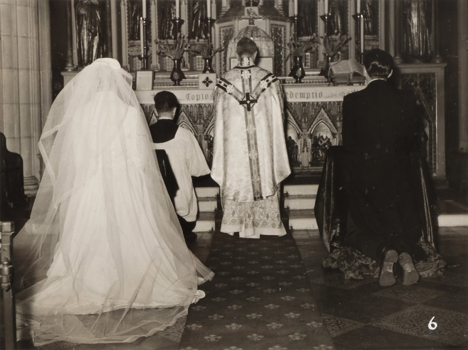Carl Sutton (1923-1996) The Sacraments, c.1950: A pair of vintage silver gelatin press prints, the smaller measuring 14.5 x 15.5cm, the larger measuring 14.7 x 19.6cm, each with Sutton's Picture Post credit stamp verso, the larger numbered in the n