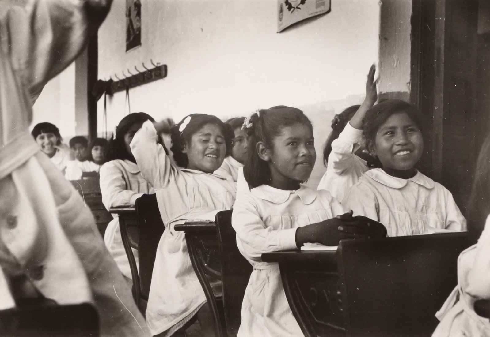 Kurt Hutton (1893-1960) Untitled [possibly Native American Reservation School], c.1939: Vintage silver gelatin press print, measuring 17 x 24.2cm, with Hutton's Picture Post credit stamp verso. The Hulton/Getty Archive does not hold a copy of this image; it is possibly an unpublished ima