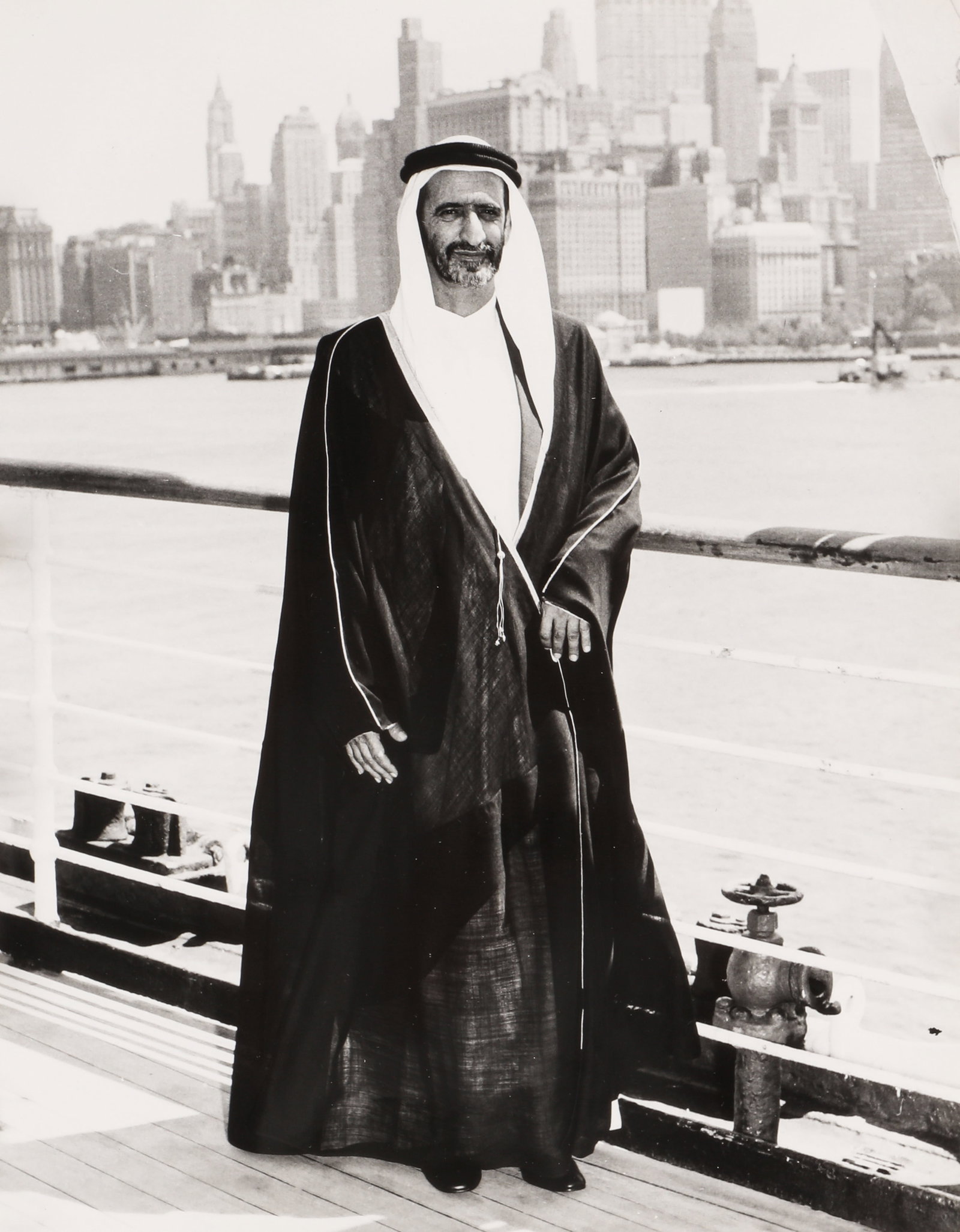 George V. Bigelow [Cunard Line Photographer] (XX) Sheikh Rashid bin Saeed Al Maktoum, New York, 1963 (1 of 13)