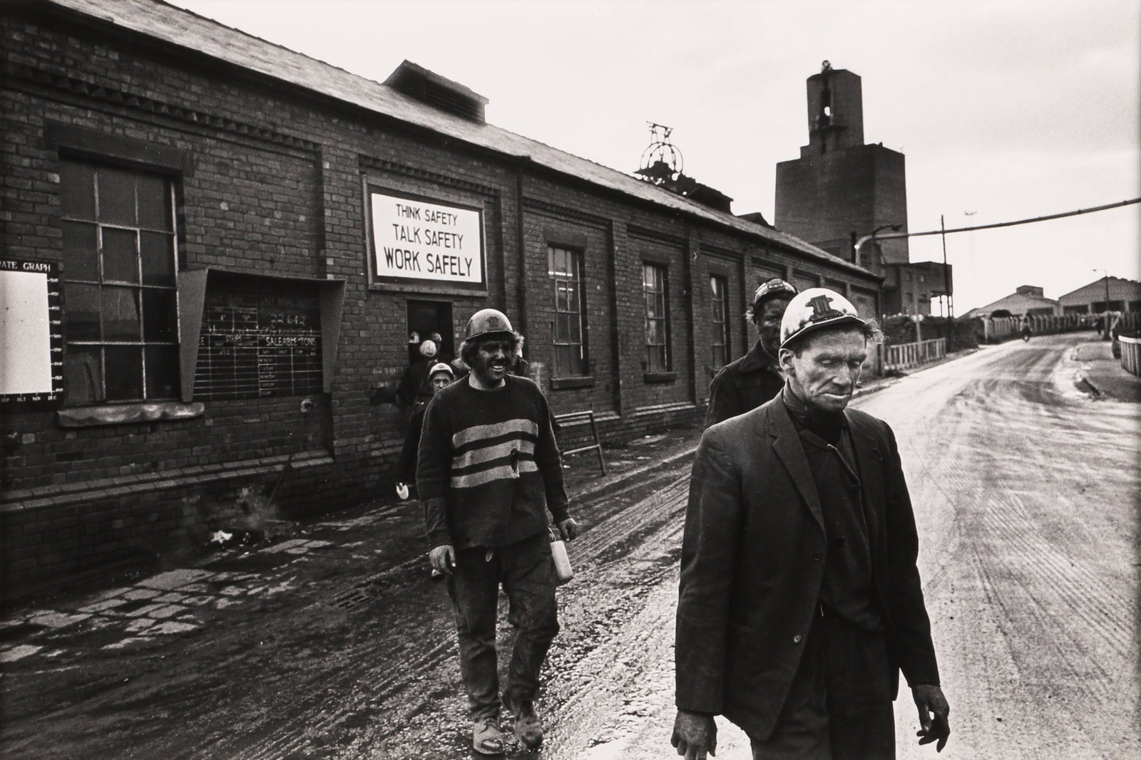 Nick Hedges (b.1943) Hemsworth Colliery, South Yorkshire, 1974: Vintage silver gelatin print, image size 23 x 34cm, sheet size 23.5 x 35.2cm, signed, titled, and dated by the photographer in pencil verso, with Hedge's studio stamp verso. Framed, frame size 42 x 53