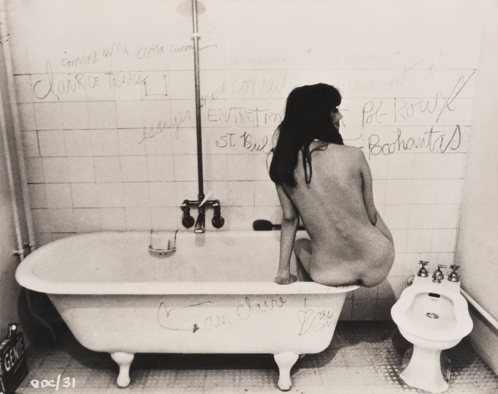 Photographer Unknown, c.1970 Quiet Days in Clichy [Film], 1970: A group of material related to the 1970 film adaptation of Henry Miller's 1956 novel "Quiet Days in Clichy", including the press kit brochure, and five vintage silver gelatin prints from the set, each