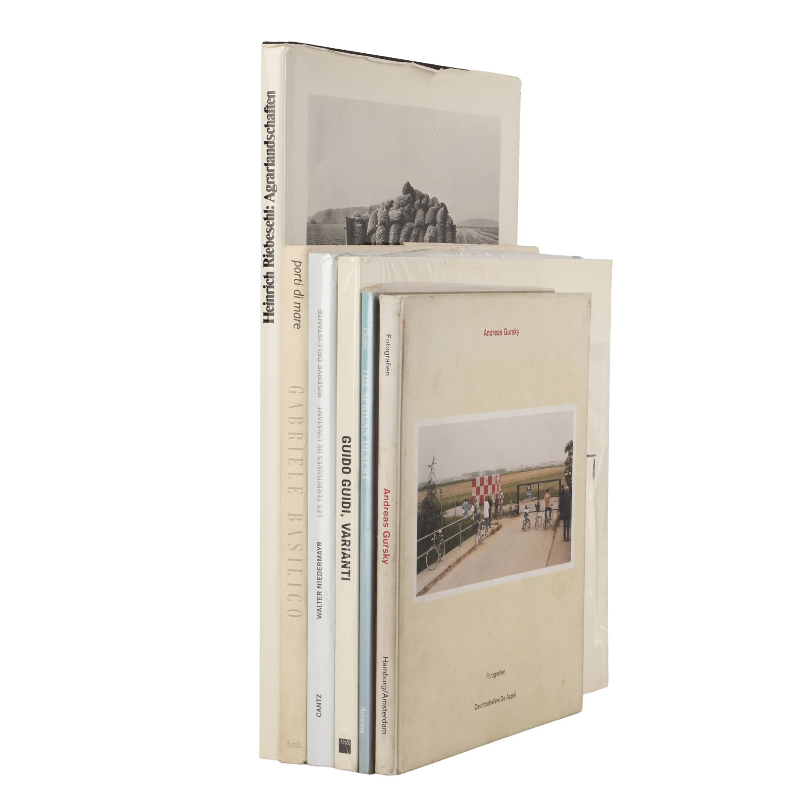 New Topographics and Landscape Photography: A group of six volumes, including Guido Guidi, Varianti, 1995, First Edition, softcover with photographic dust jacket, oblong quarto, Udine: Art& Edizioni,1995; Heinrich Riebesehl, Agrarlandschaften, 