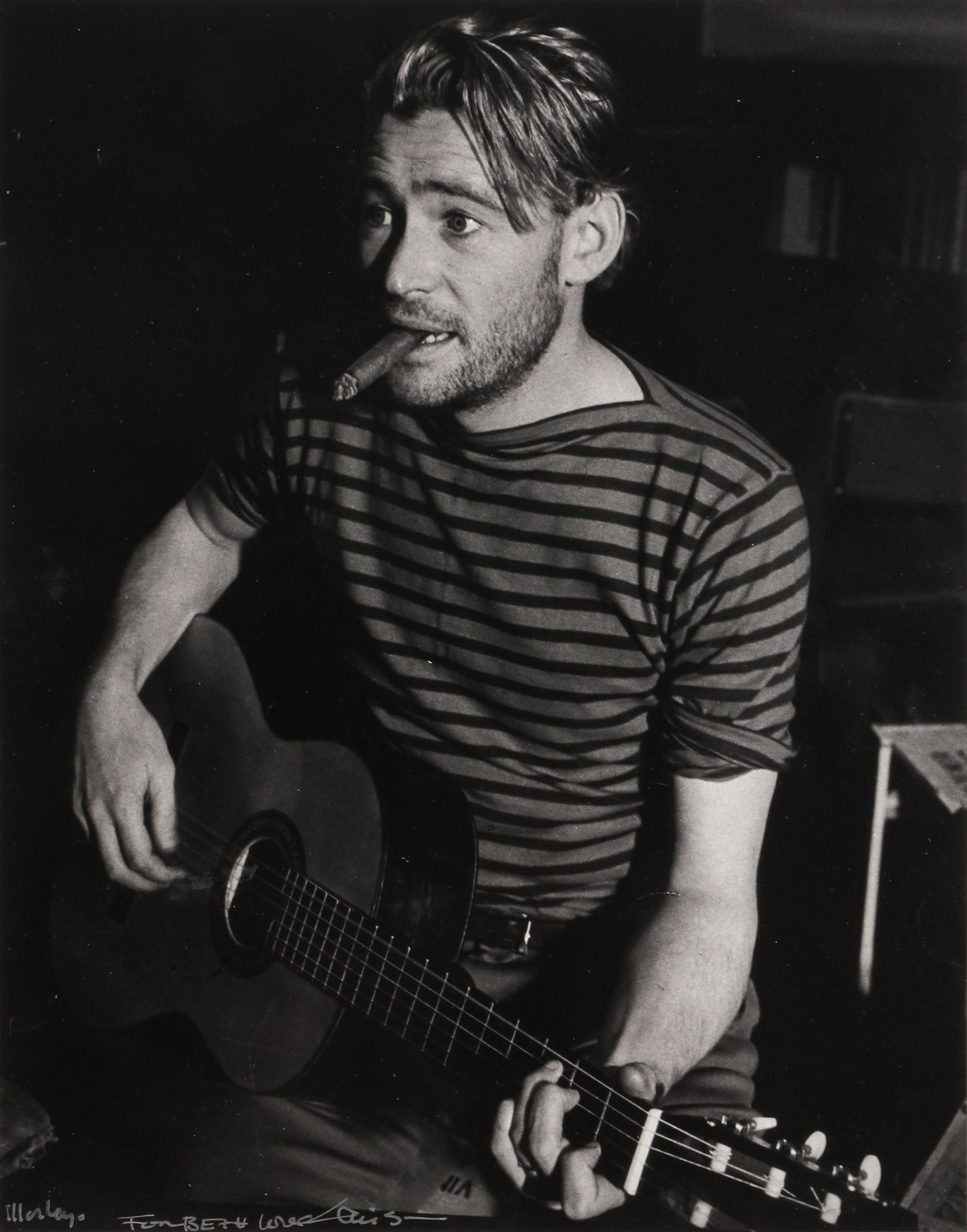 Lewis Morley (1925-2013) Peter O'Toole in Rehearsals for the 1963 Production of Brecht's Play: Silver gelatin print, printed later, image size 30 x 23.5cm, signed and inscribed by the photographer in silver ink lower margin recto. Framed, frame size 42.5 x 32.3cm.