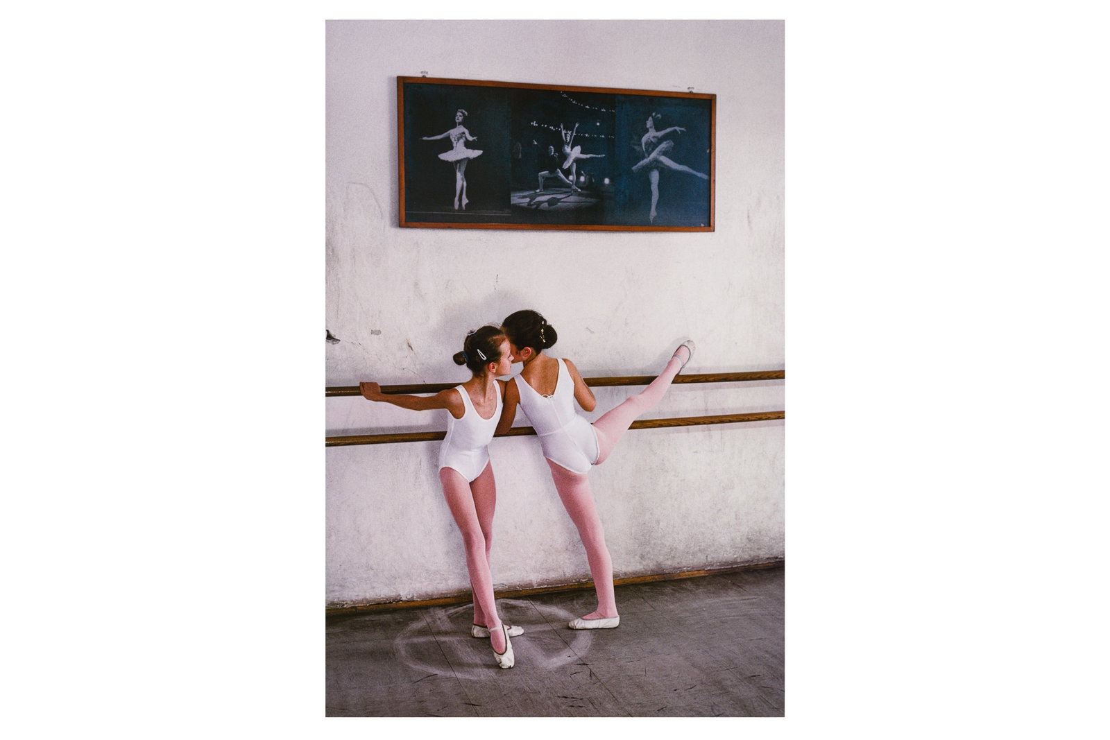 Steve McCurry (b.1950) Ballet Dancers, Zagreb, Croatia, 1990: Dye-coupler print, image size 54 x 35.6cm, signed by the photographer in ink verso, with the photographer's studio label numbered '7 of 30'. *This lot is offered without reserve. Qty: (1)