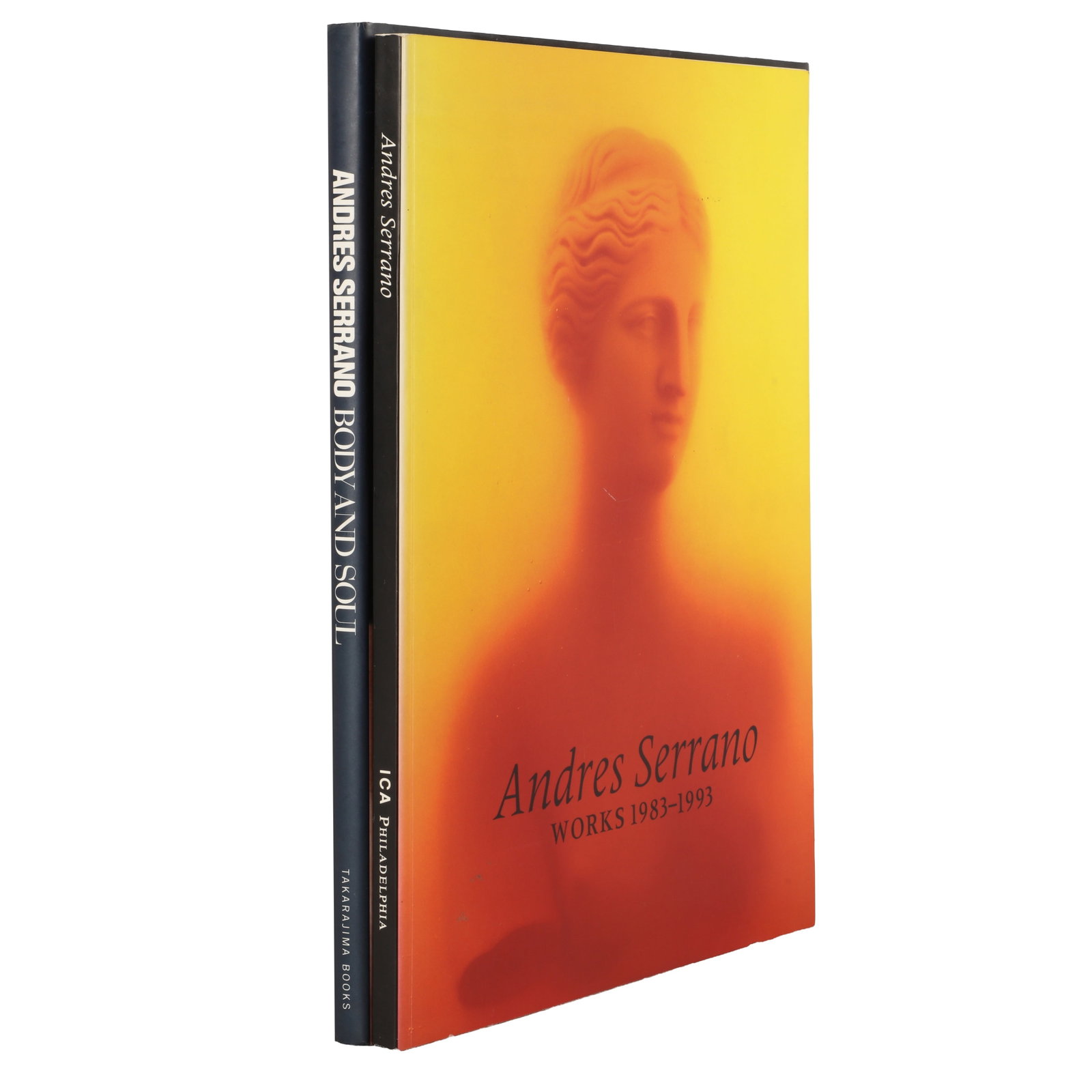 Andres Serrano (b.1950) Body and Soul, 1995 [Signed First Edition]: First Edition, signed by the artist on the half-title, hardback, black cloth boards with pictorial dust jacket, with essays by Bell Hooks, Bruce Ferguson, and Amelia Arenas. New York: Takarajima Books