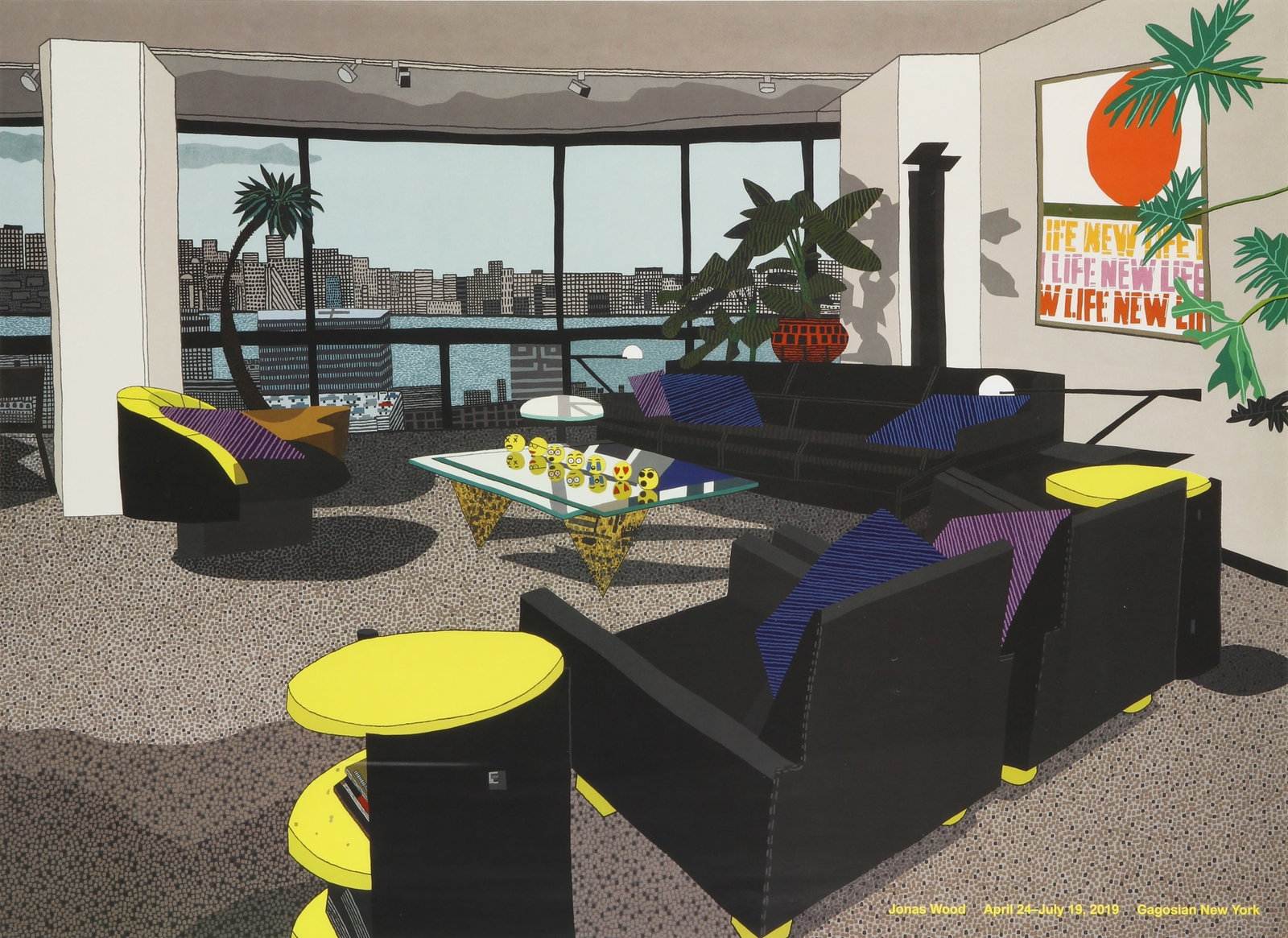Jonas Wood (American, b.1977) Jonas Wood Gagosian, New York Exhibition Poster (1 of 2)