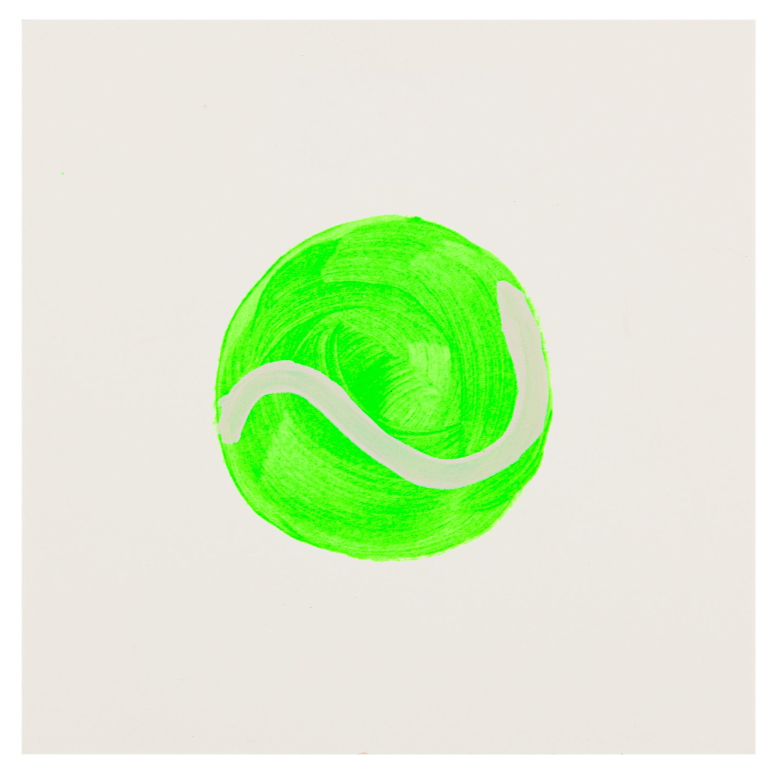 Attributed to David Shrigley O.B.E. (British, b.1968) Tennis Ball: 2023 numbered 112/125 in pencil verso published by Jealous Gallery for Saturday Night Specials, with inkstamp verso unframed ARR Size:(sheet 14.9 x 14.8cm)