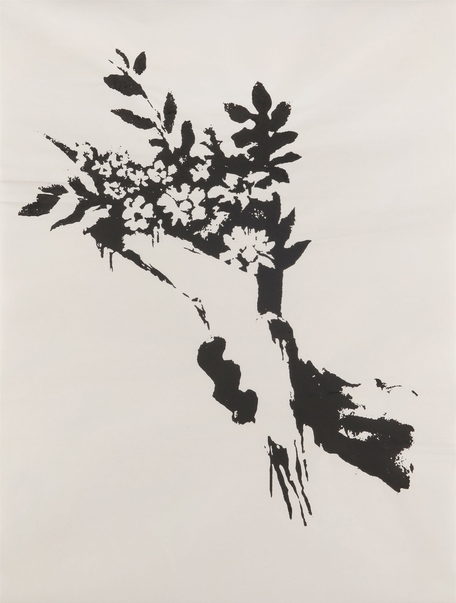 Banksy (British, b.1974) GDP Flower Thrower: 2019 screenprint on 50gsm wove unframed ARR Size:(sheet 75.5 x 57.2cm) Provenance: Louiza Auktion & Associes, Brussels, 20th September 2025, lot 264, where purchased by the present owner. Notes: This 