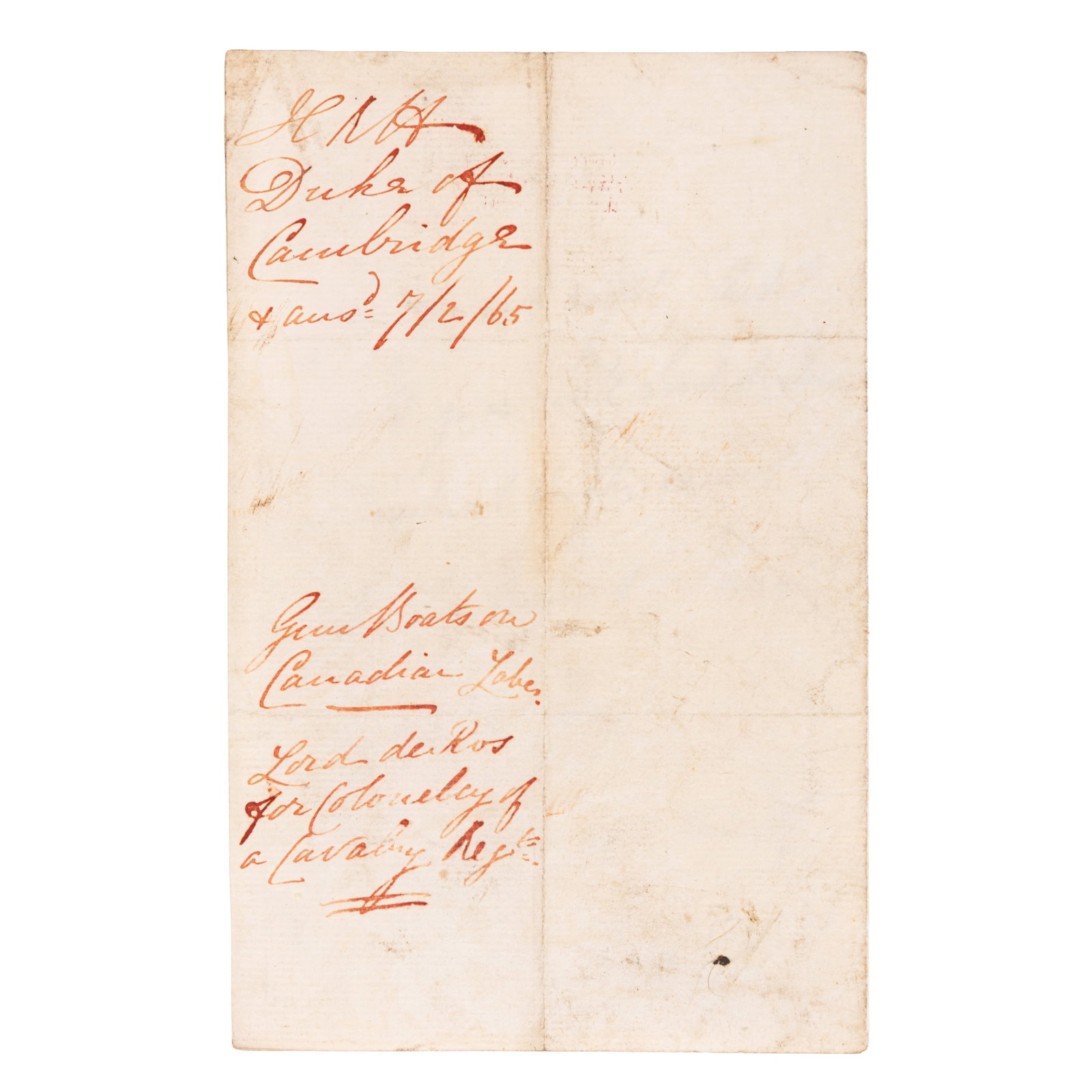 George, Duke of Cambridge Three autograph letters signed ("George") - 3