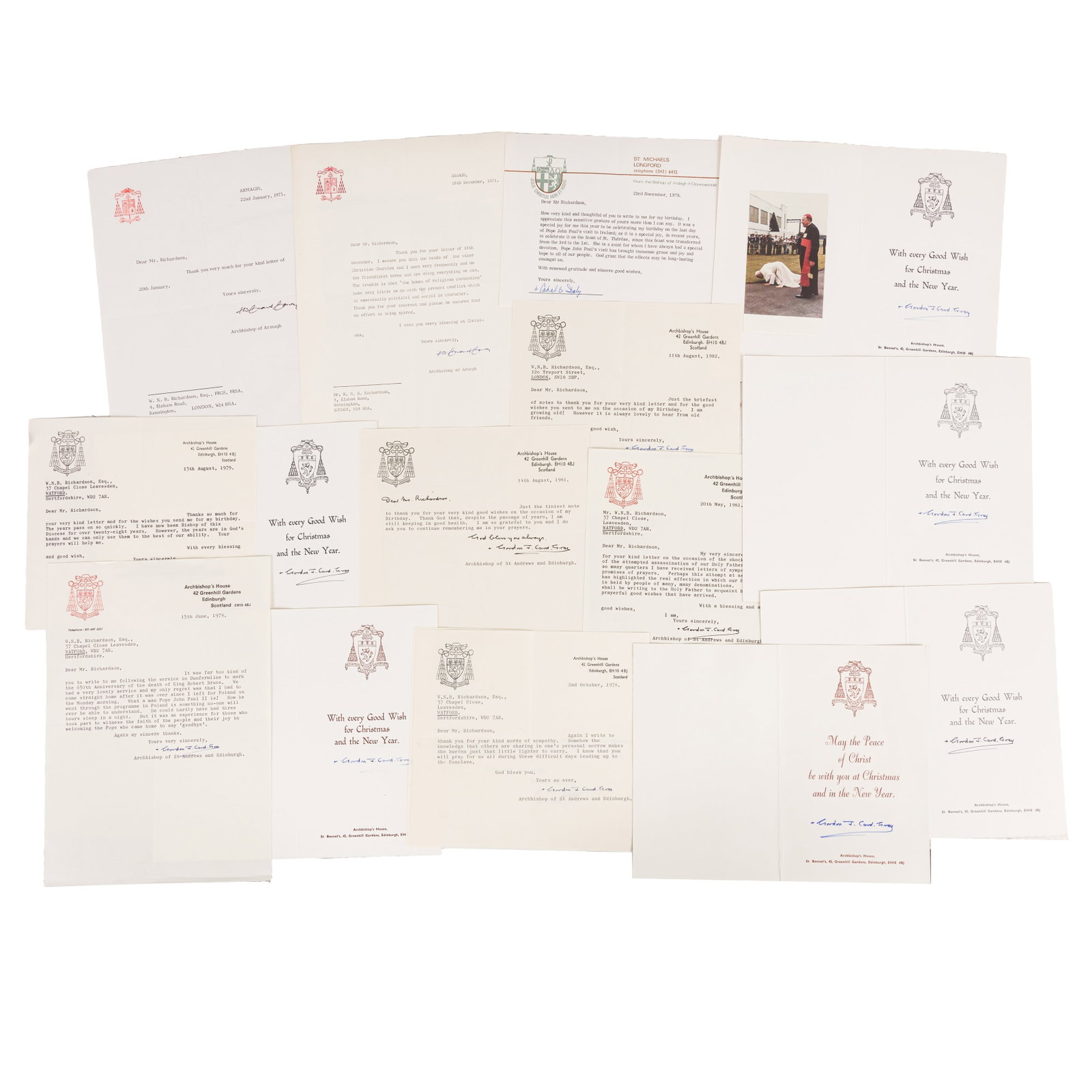 Autograph Collection.-Archbishops and Cardinals Letters and cards - 2