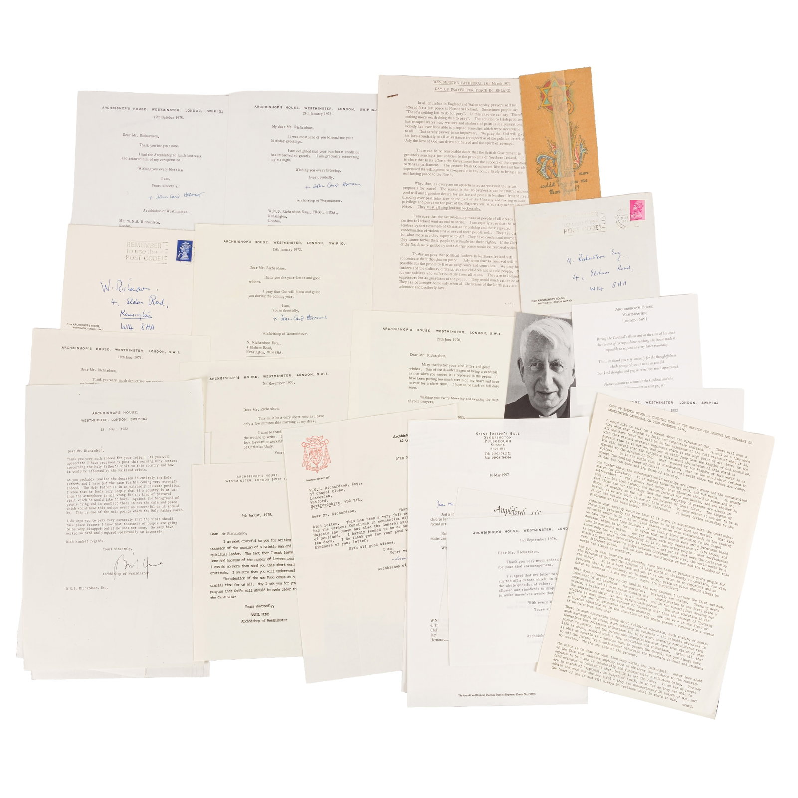Autograph Collection.-Archbishops and Cardinals Letters and cards - 3