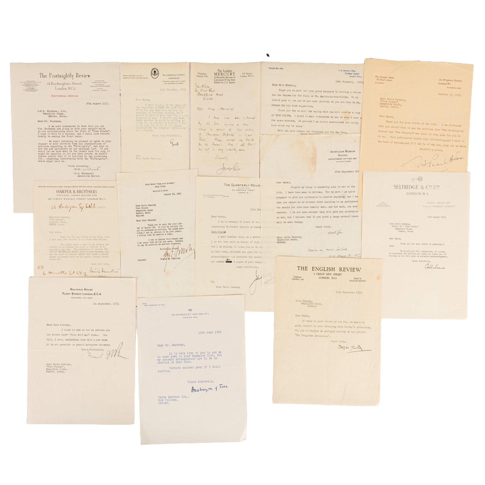 Autograph Collection.- Authors & Editors Group of autographs and cards - 2
