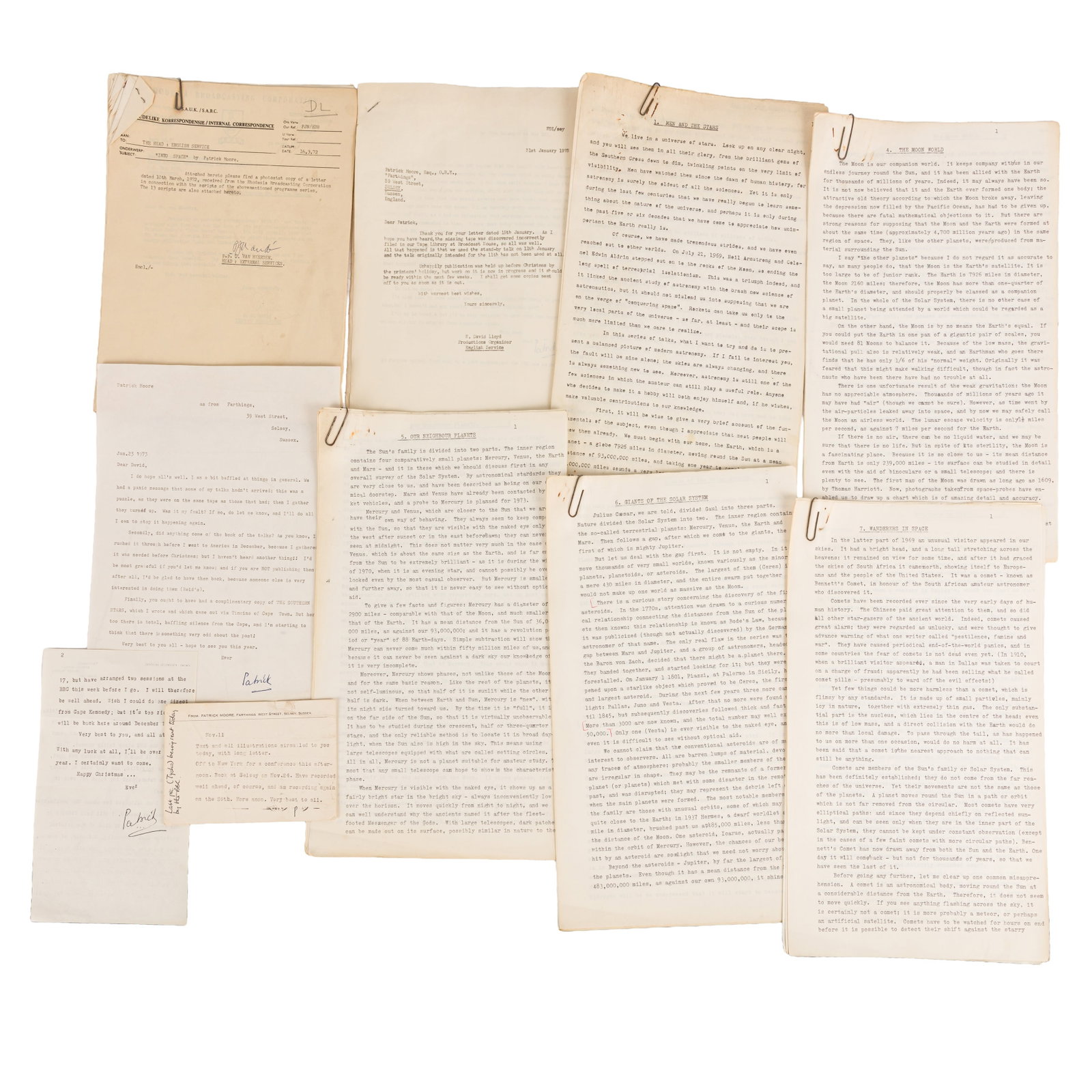 Moore (Patrick) Scripts and letters - 2