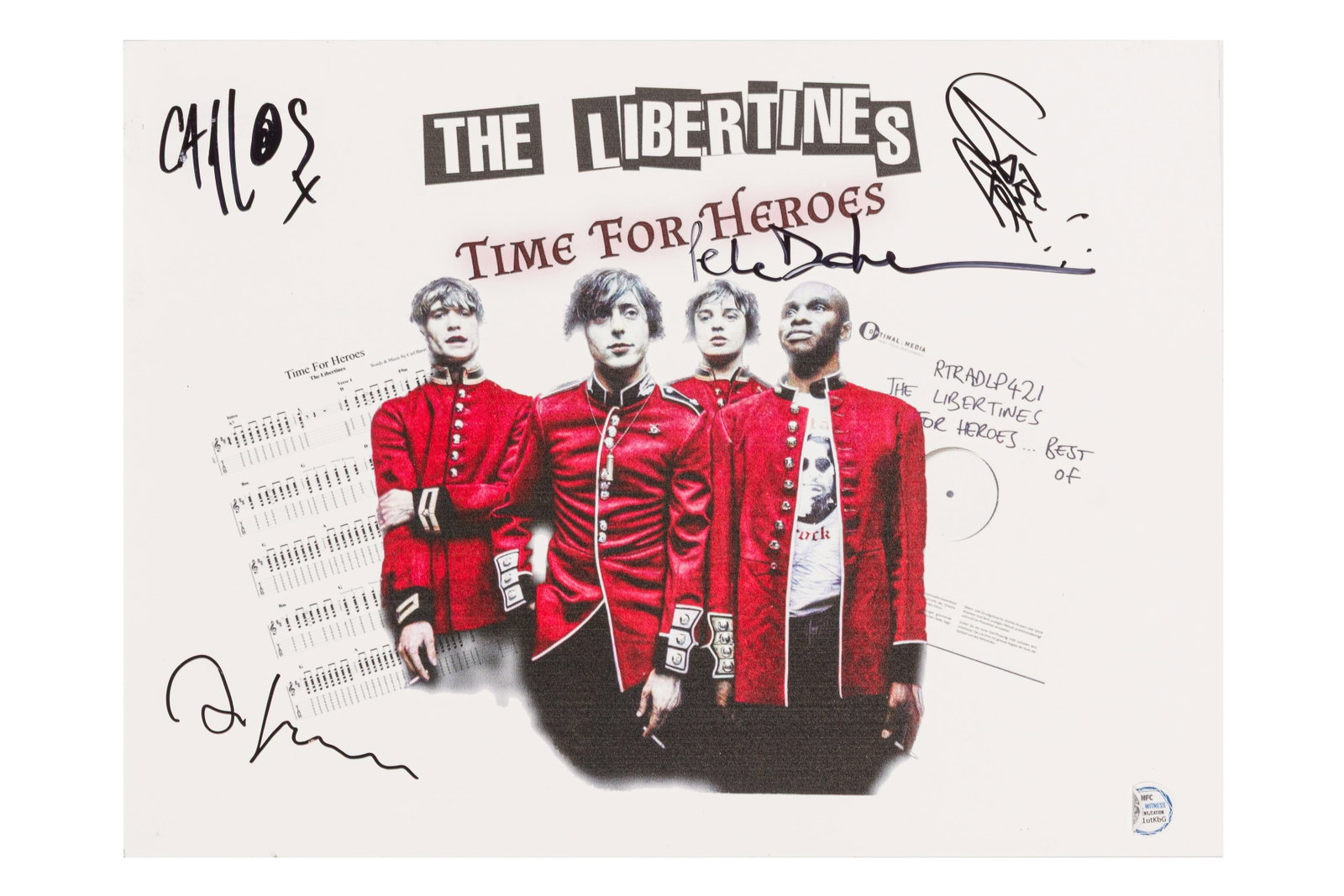 The Libertines Signed plaques, incl. Pete Doherty, Carl Barat, Gary Powel and John Hassall - 2