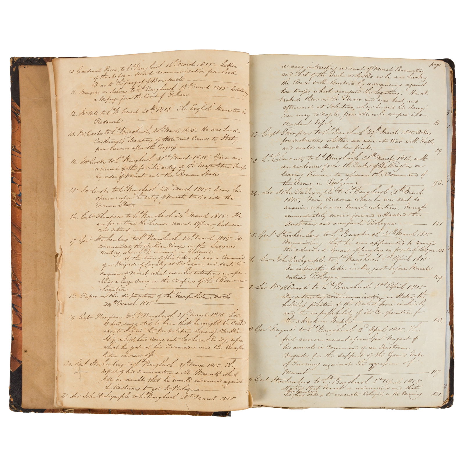 Fane (John, 11th Earl of Westmorland, Lord Burghersh) Diplomatic letters, 1815-1816 - 3