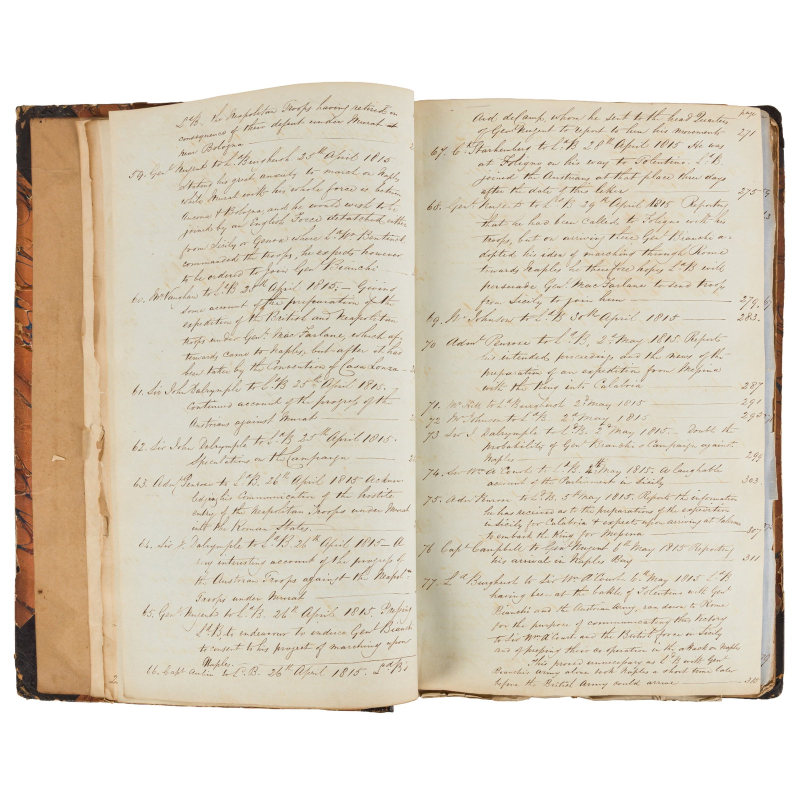 Fane (John, 11th Earl of Westmorland, Lord Burghersh) Diplomatic letters, 1815-1816 - 6