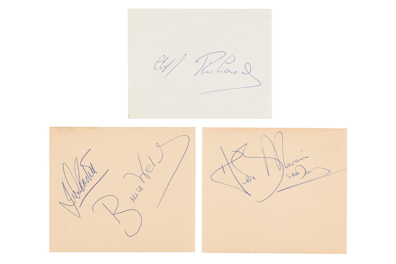 Autograph Collection.- Actors, Musicians & Sport Champions Signed photographs and cards - 4
