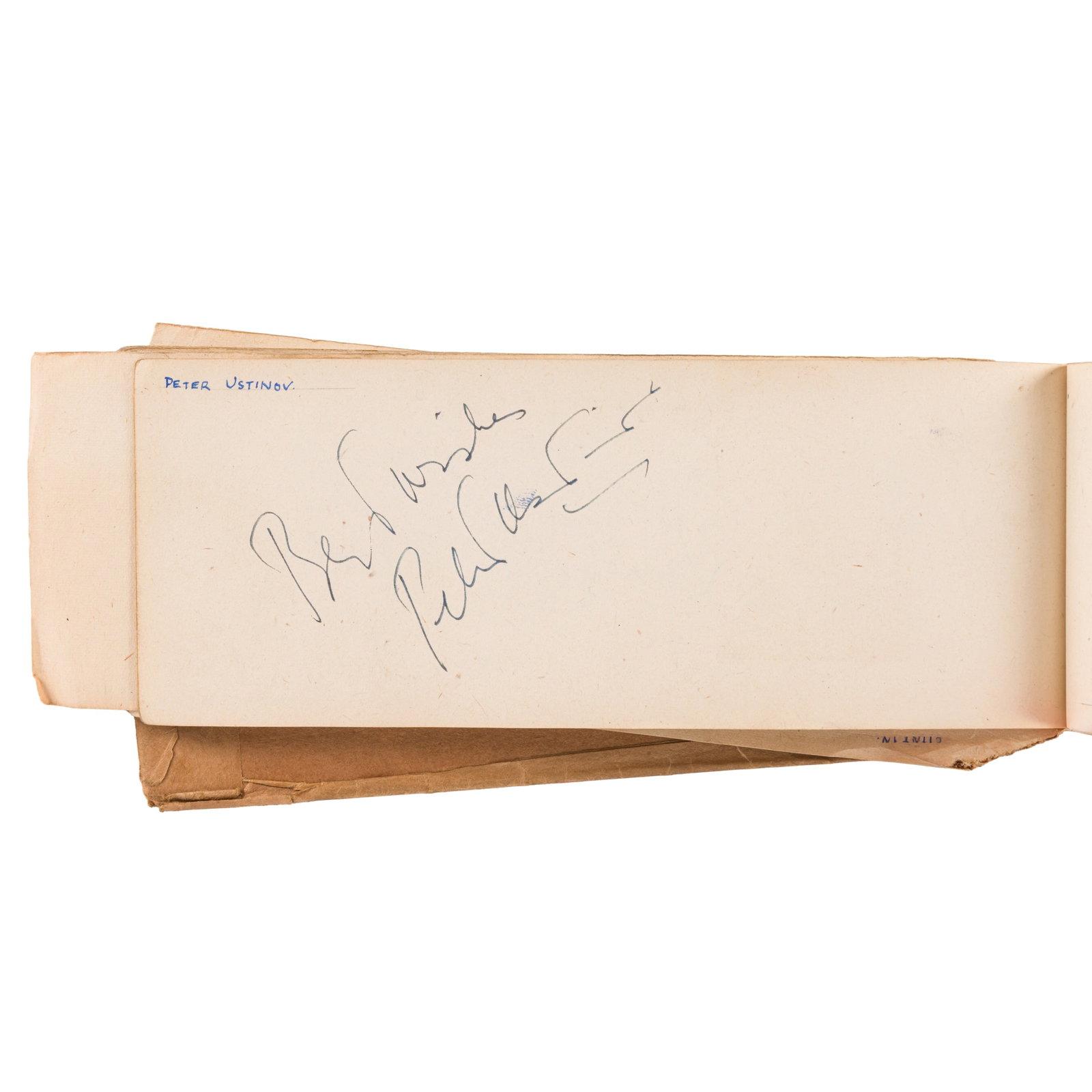 Autograph Album.- Incl. Peter Ustinov c. 1950s - 5