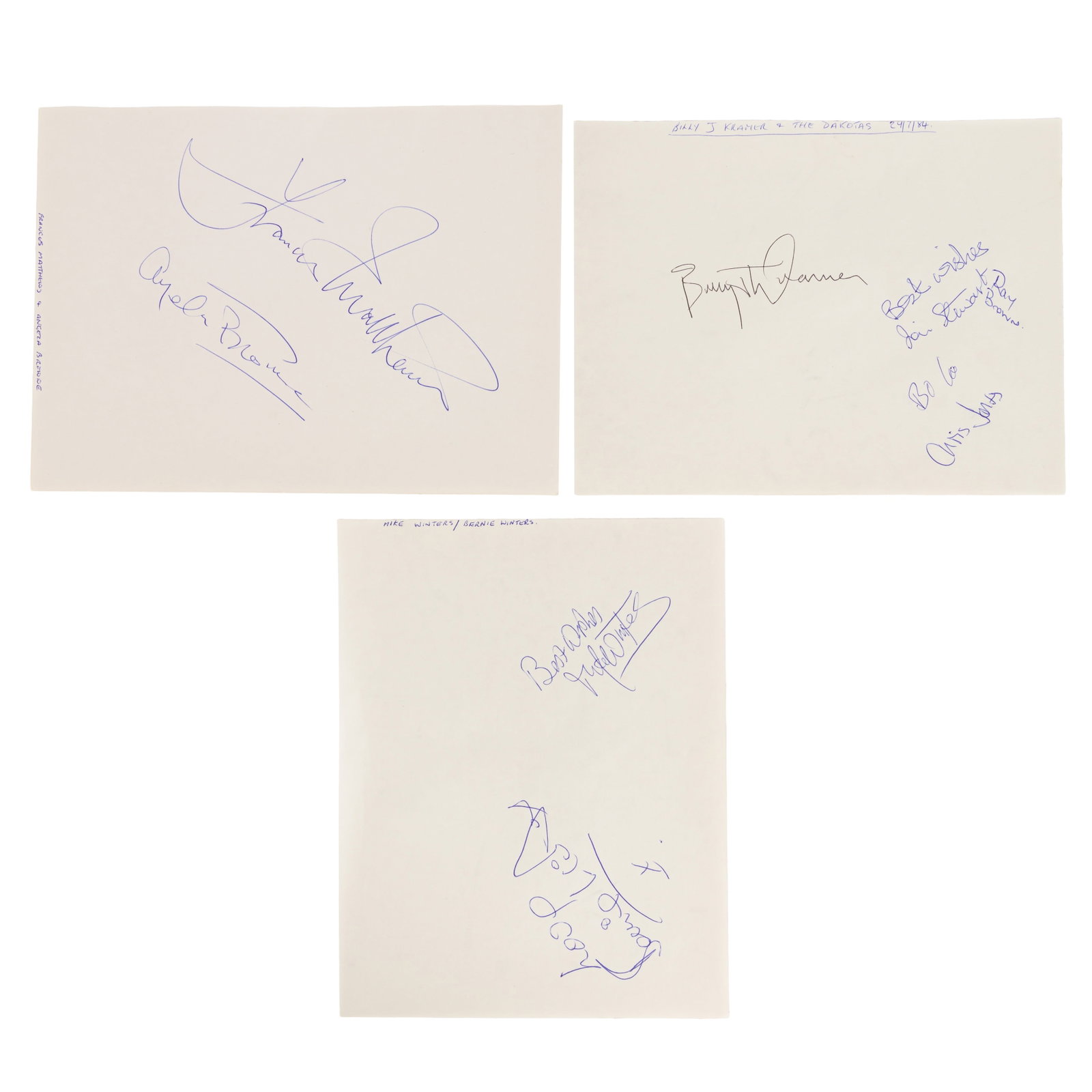 Autograph Collection.- Actors & Entertainers Signed album pages - 2