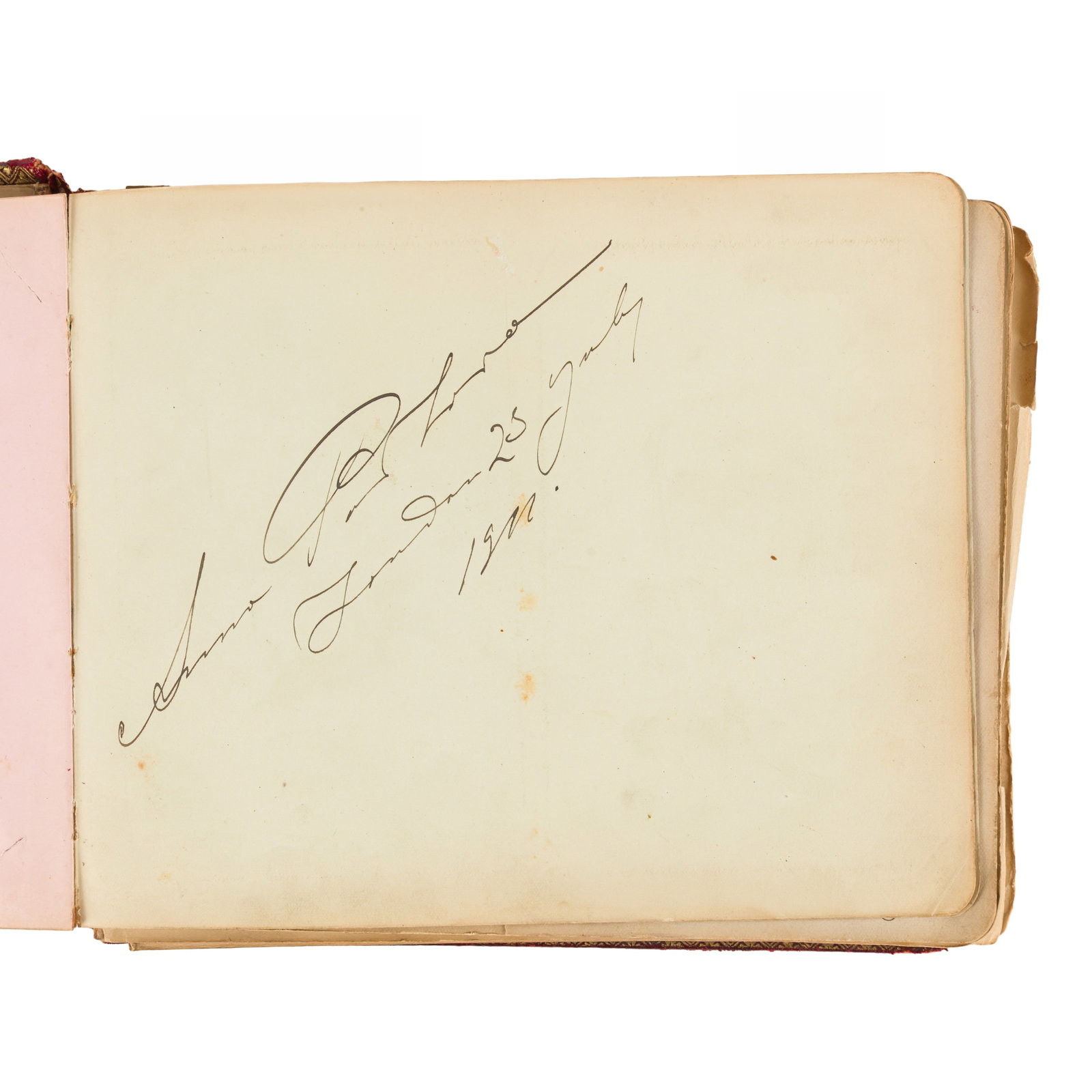 Autograph Album.- Incl. Anna Pavlova C. 1910s - 2