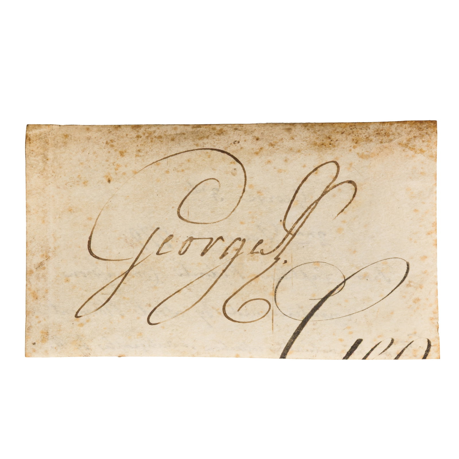 George III, King of Great Britain and Ireland Clipped signature - 2