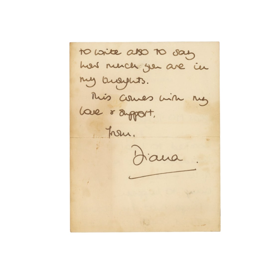 Diana, Princess of Wales Autograph letter signed ("Diana") - 2