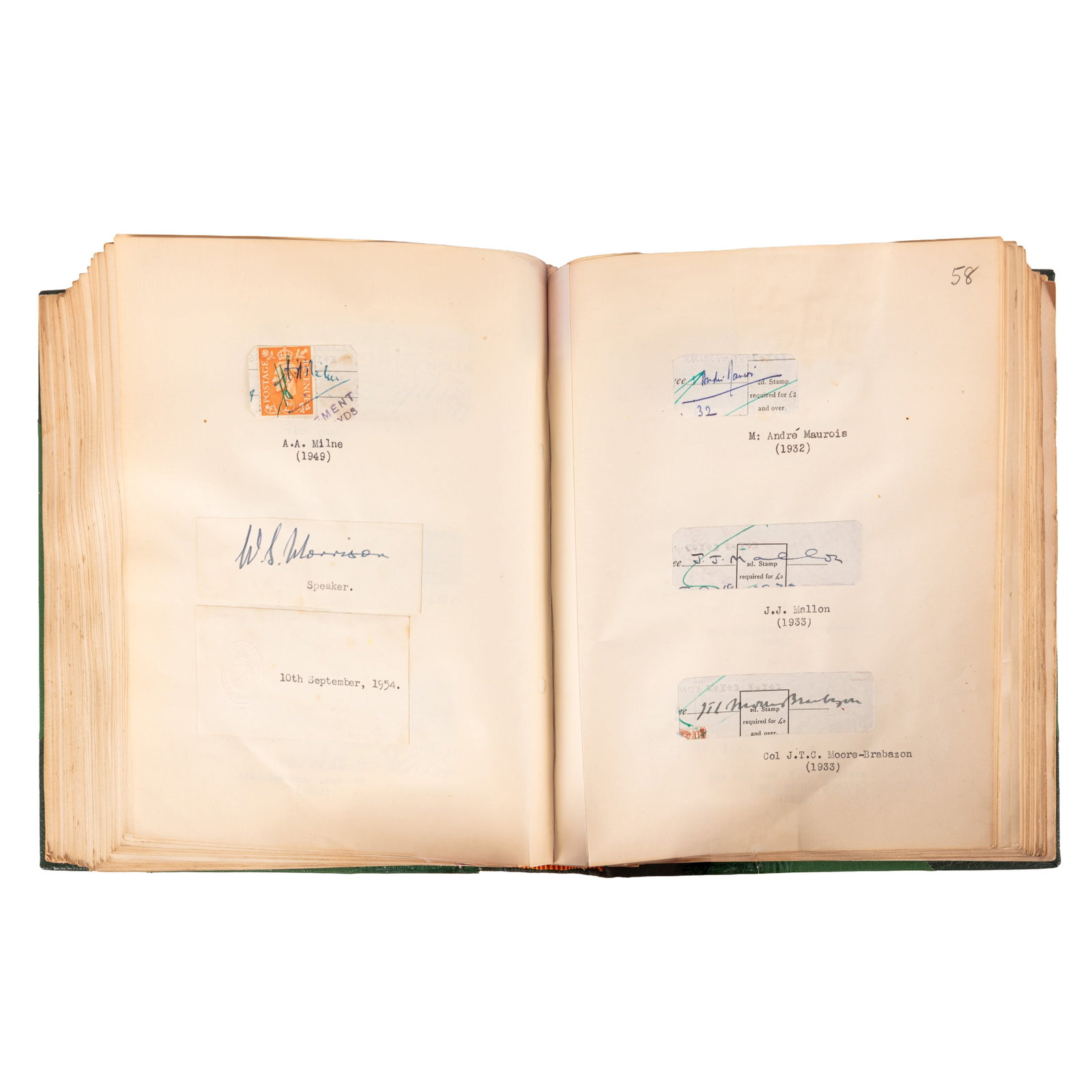 Autograph Album.- Incl. Winston Churchill Clipped signatures, 20th century - 3