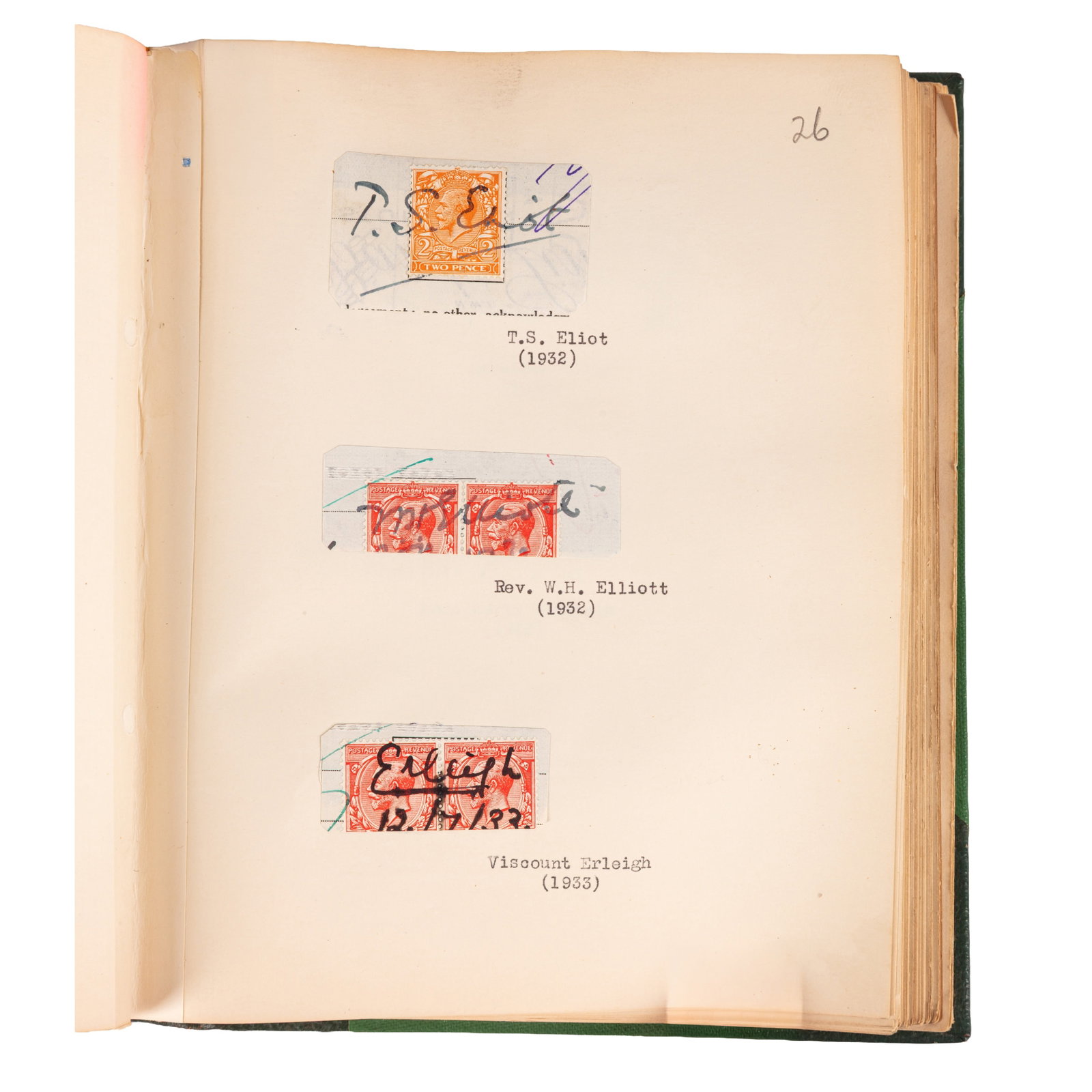 Autograph Album.- Incl. Winston Churchill Clipped signatures, 20th century - 5