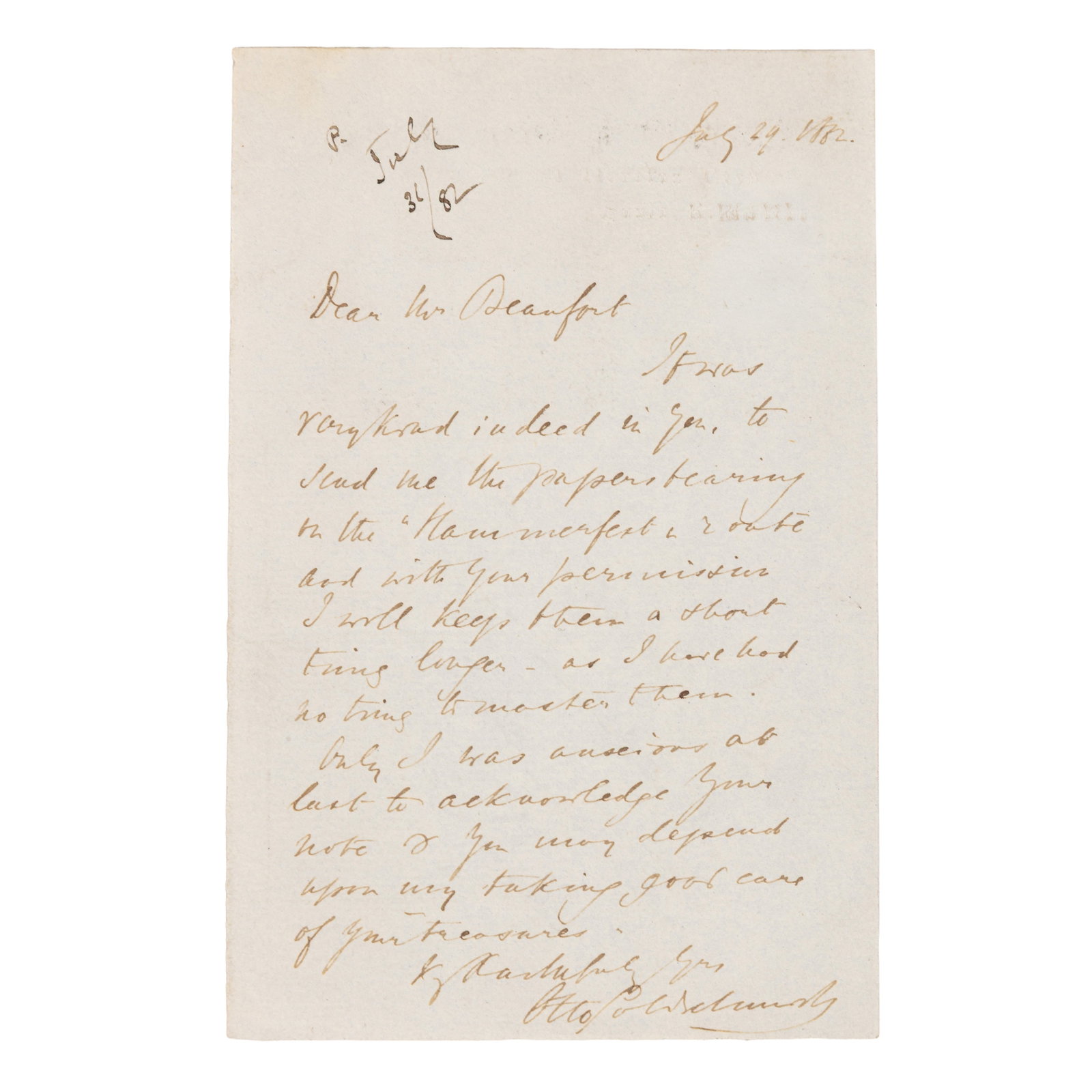 Autograph Collection.- Musicians Signed cards, letters and photographs - 2